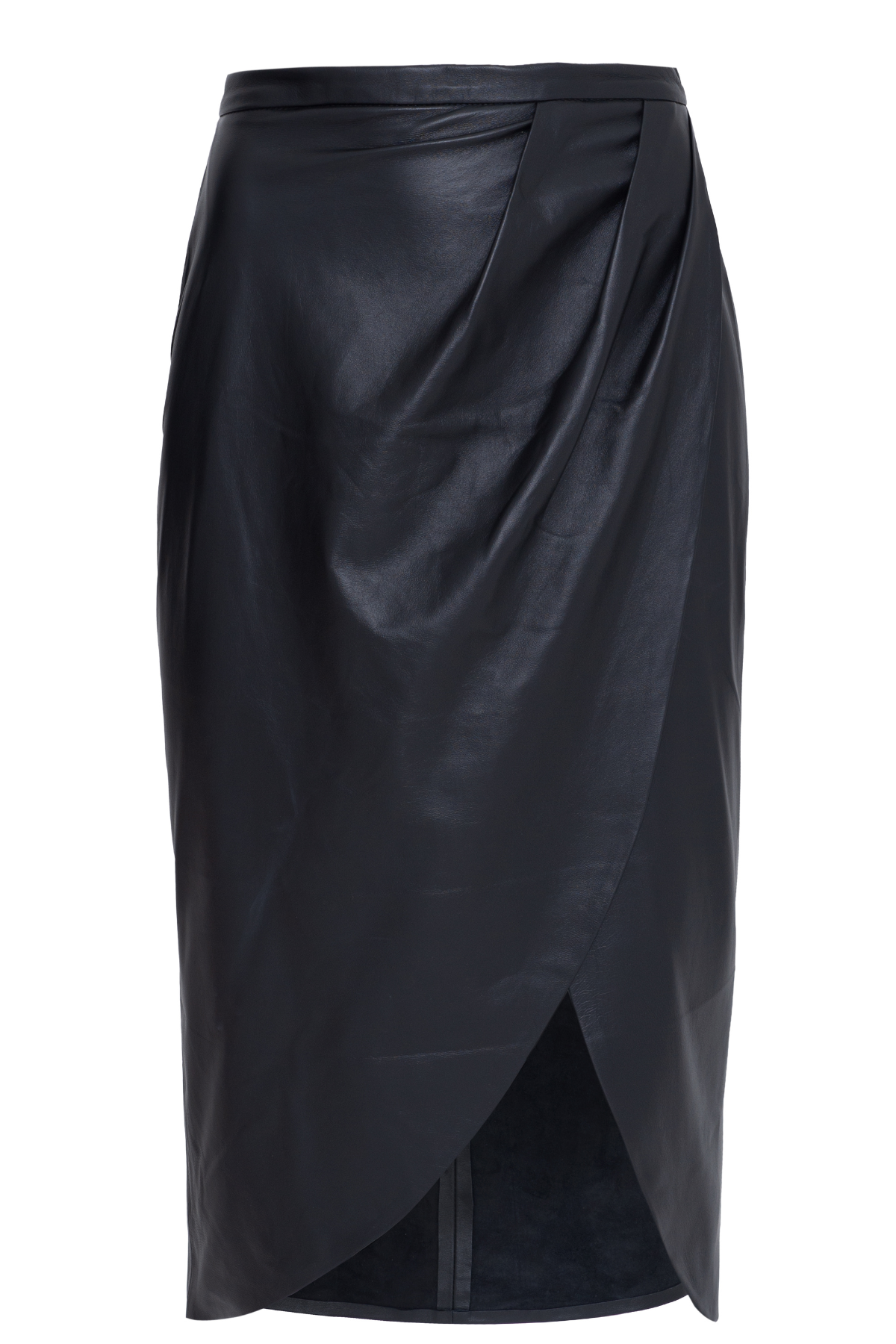 Saia Transpassada Couro Natural