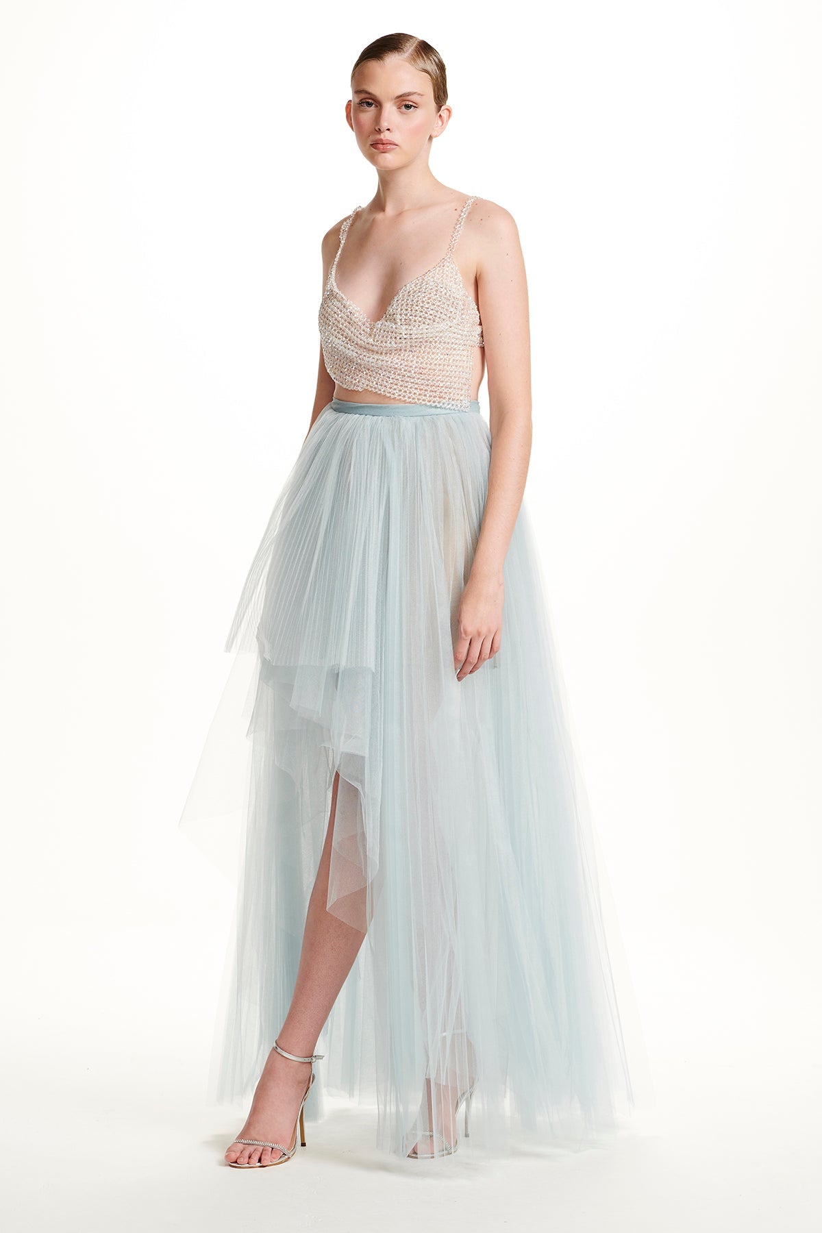 Saia Assimétrica em Tule