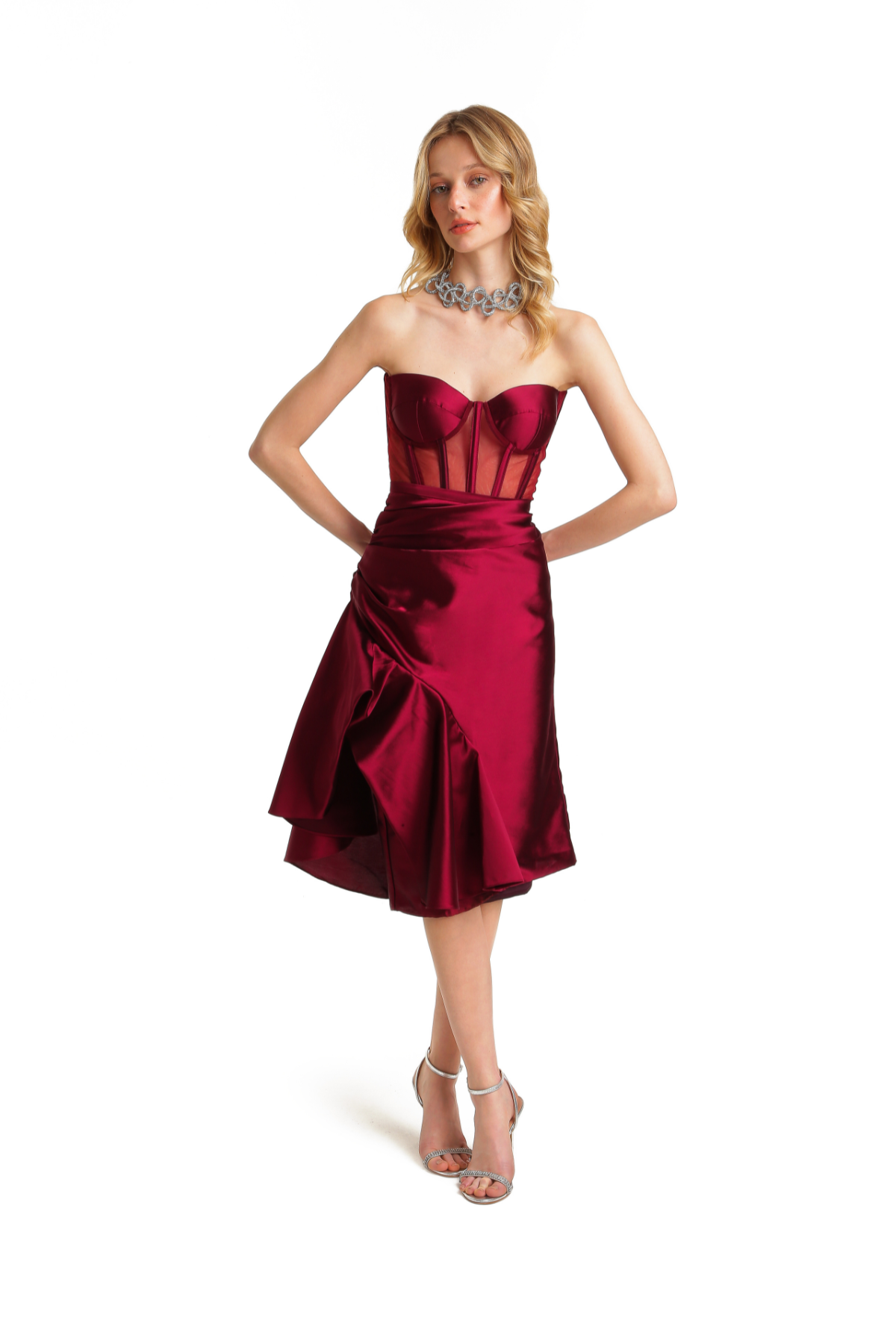 Saia Midi Babados Zibeline