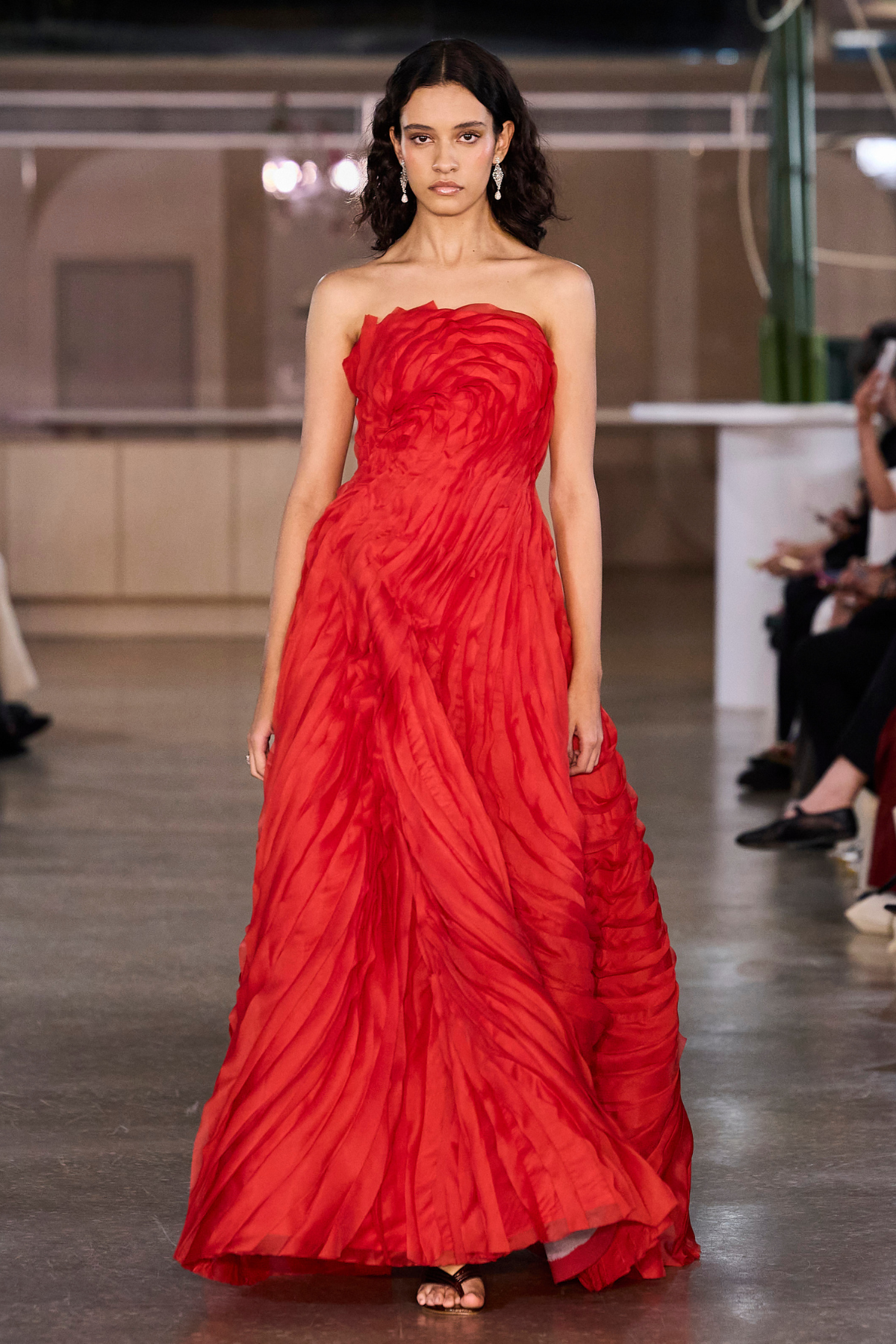 Vestido Longo Organza Sem Alças