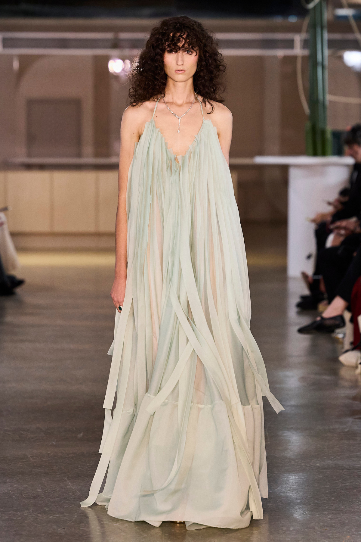 Slip Dress Faixas Organza