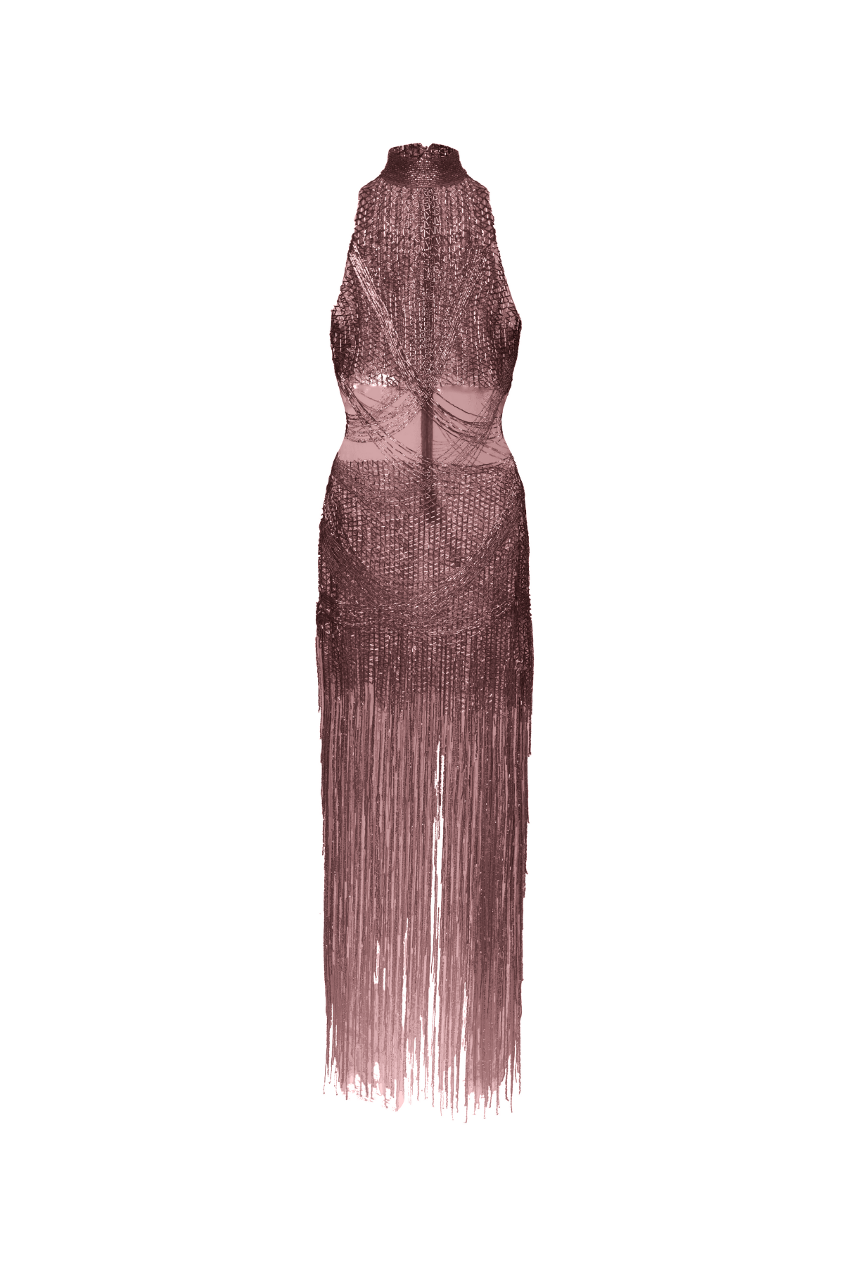 Vestido Bordado Gola Alta