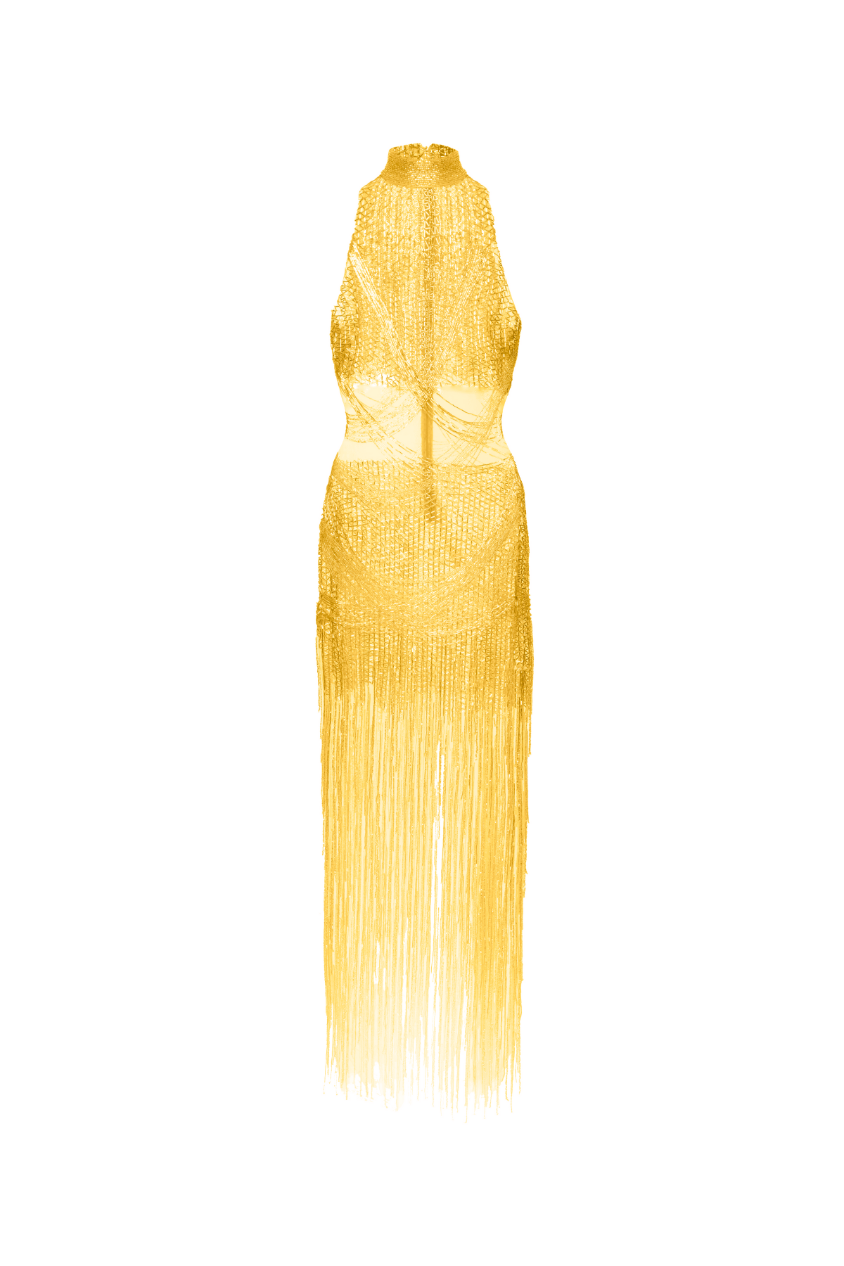Vestido Bordado Gola Alta