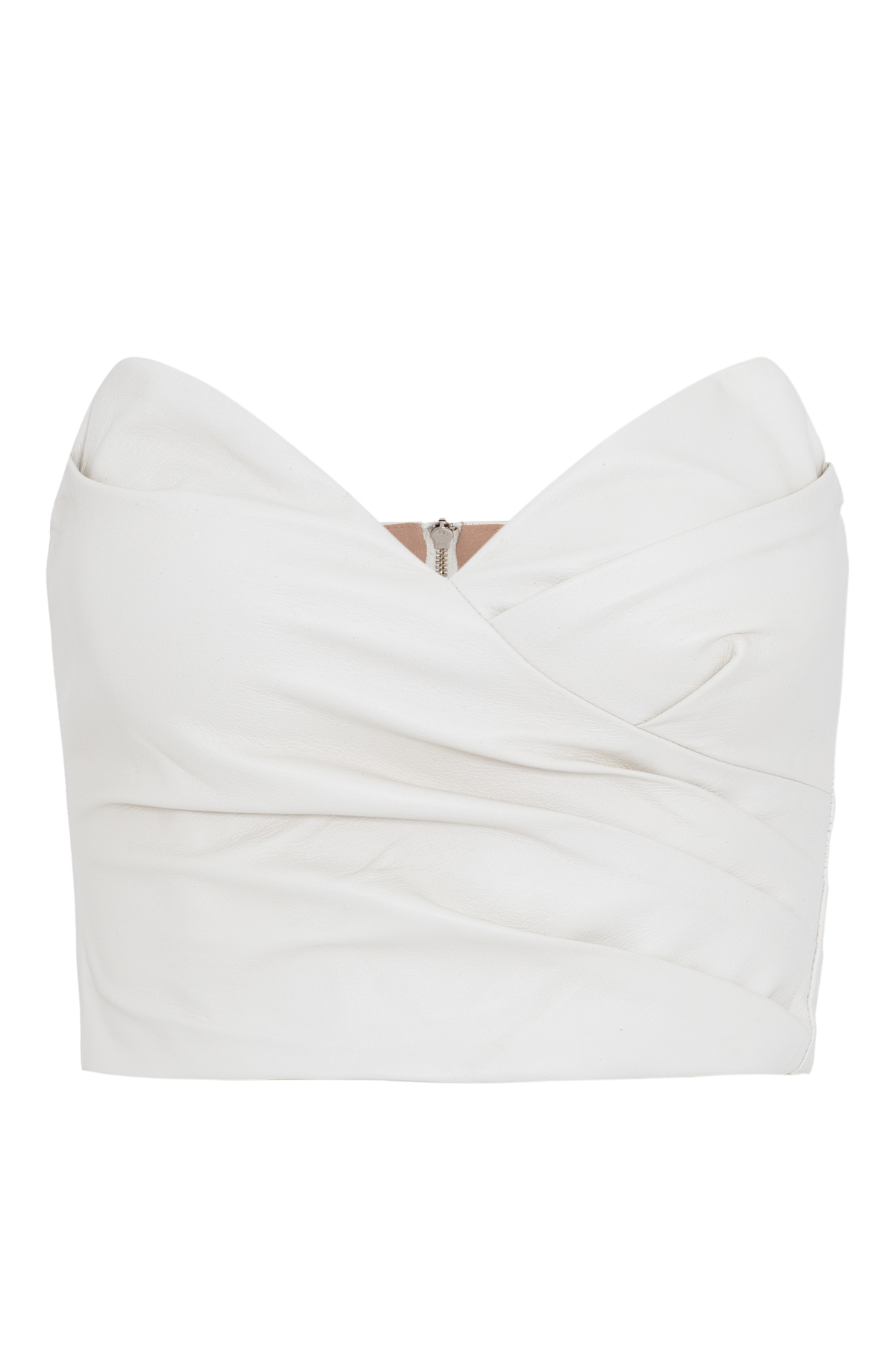Corselet Drapeado em Couro