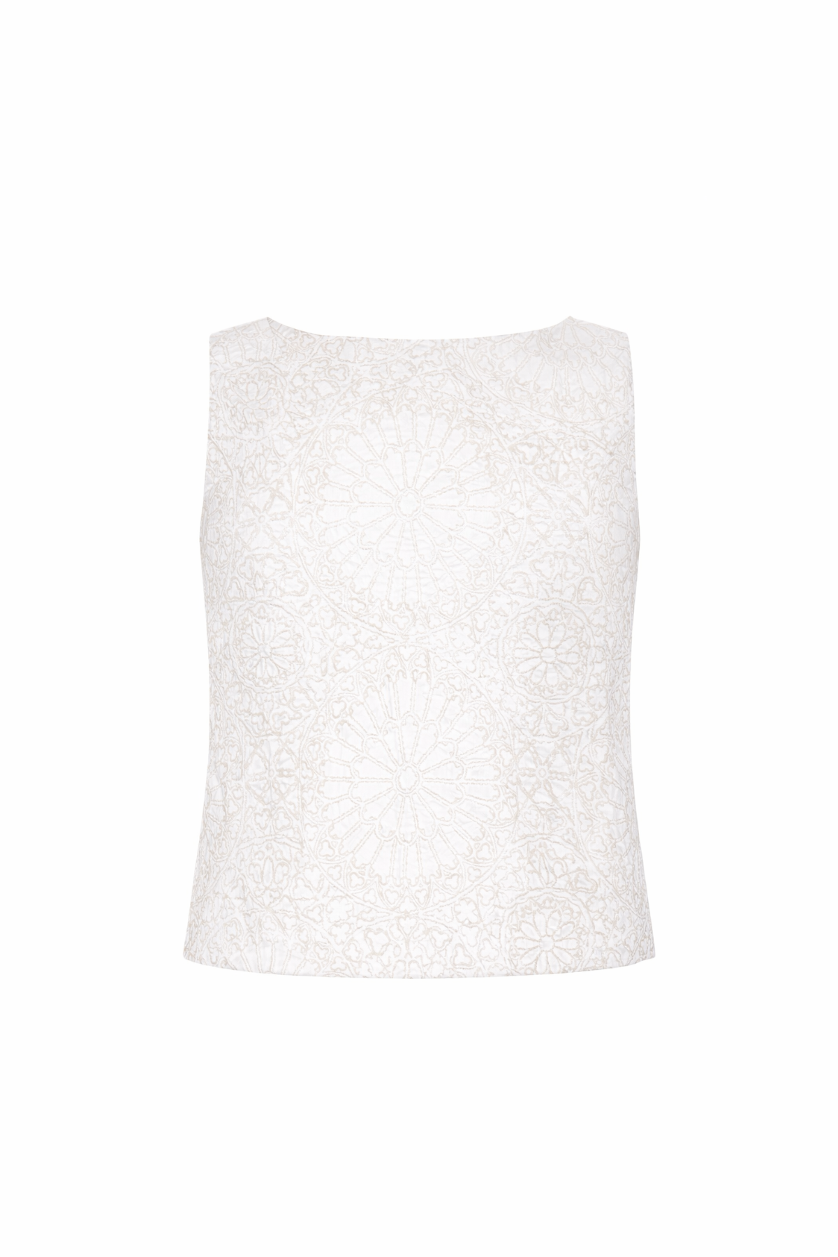 Blusa Sem Mangas Jacquard UK