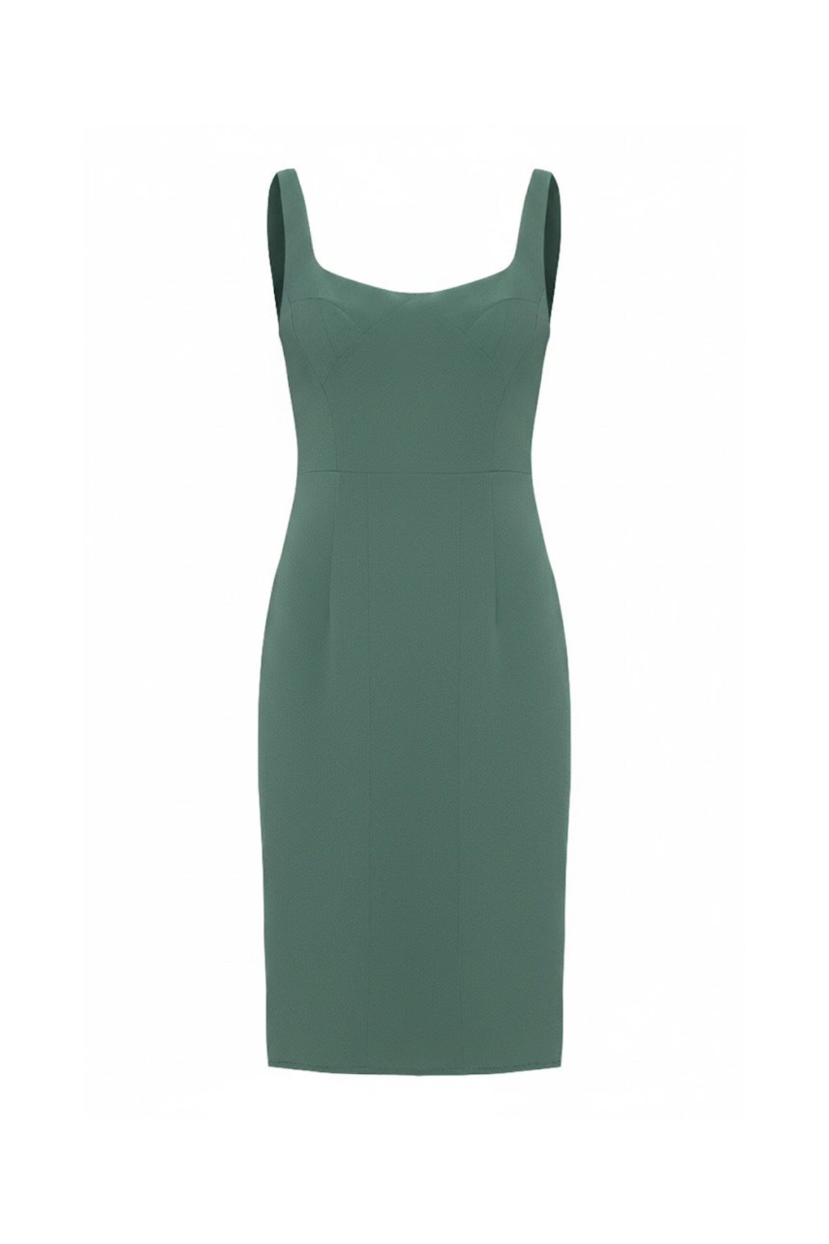 Vestido Midi de Crepe com Recortes