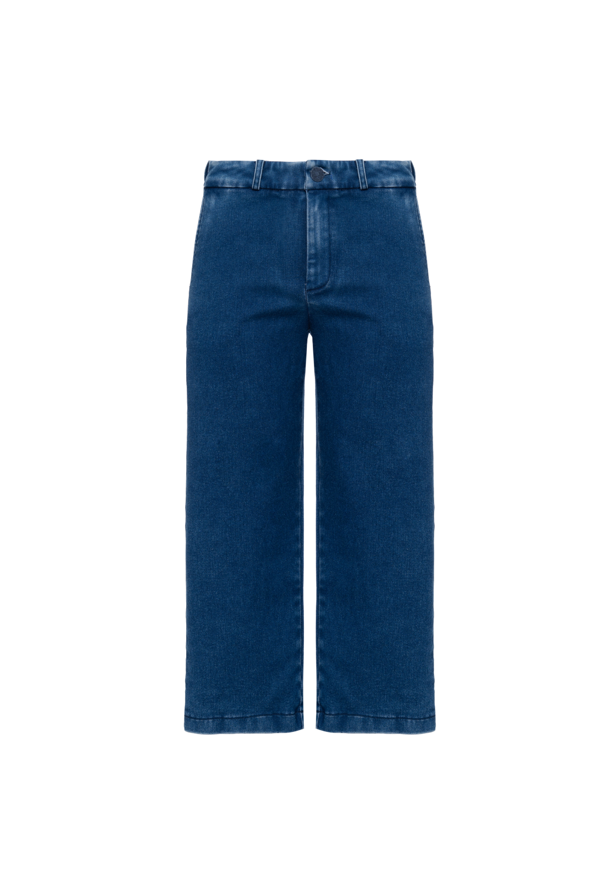 Calça Capri Jeans Cintura Média