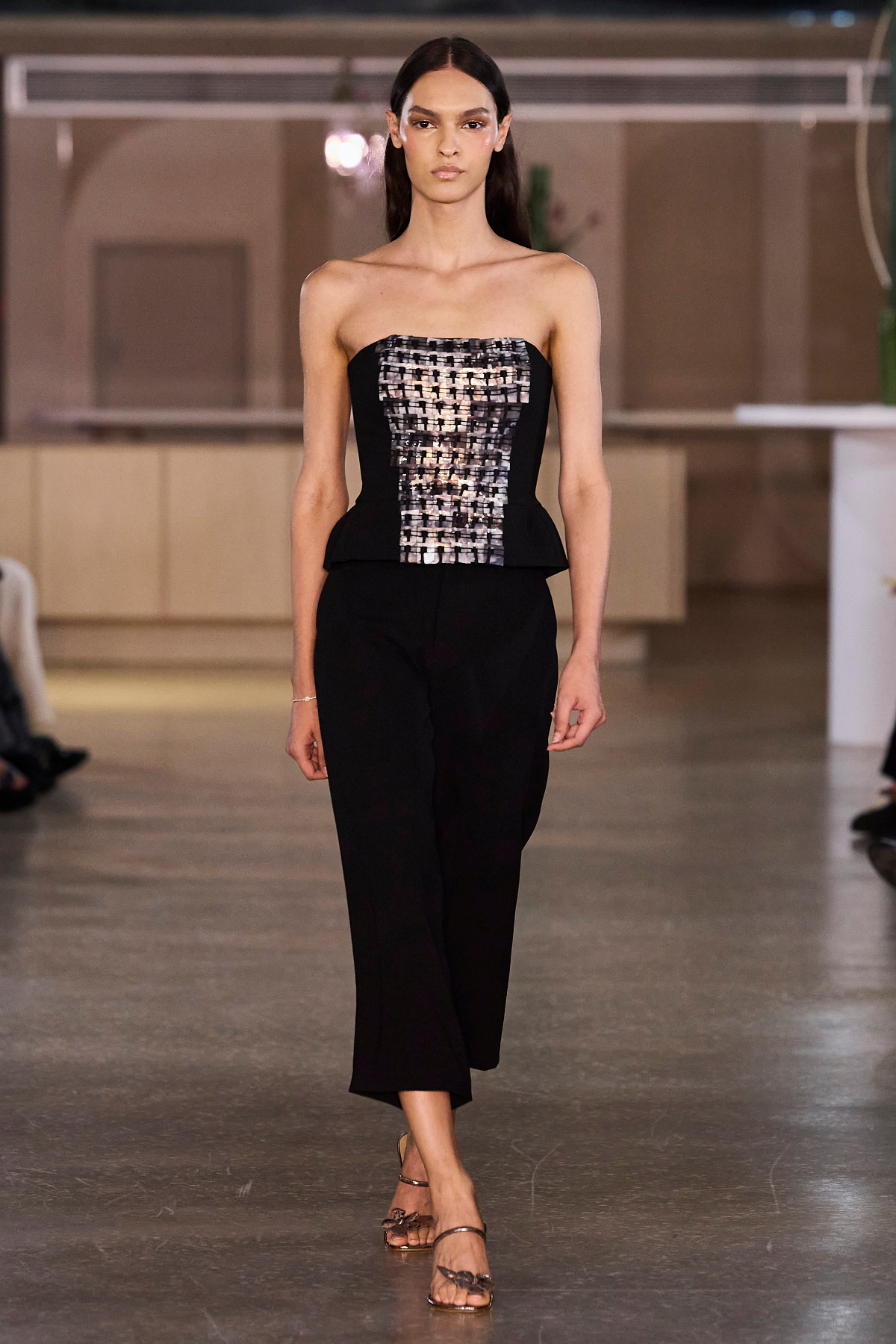 Corset Crepe Bordado