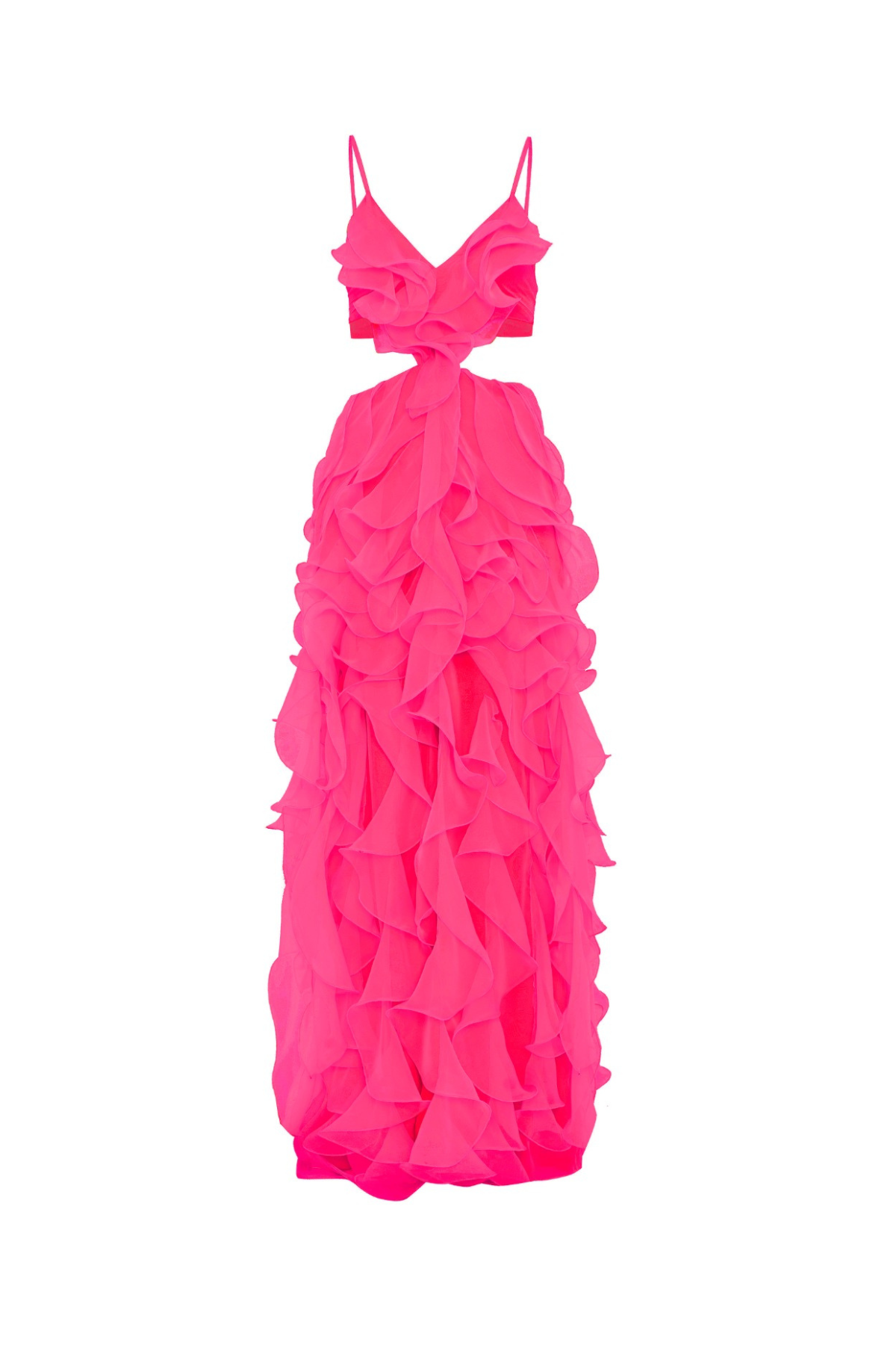 Vestido Longo Babados em Jabô