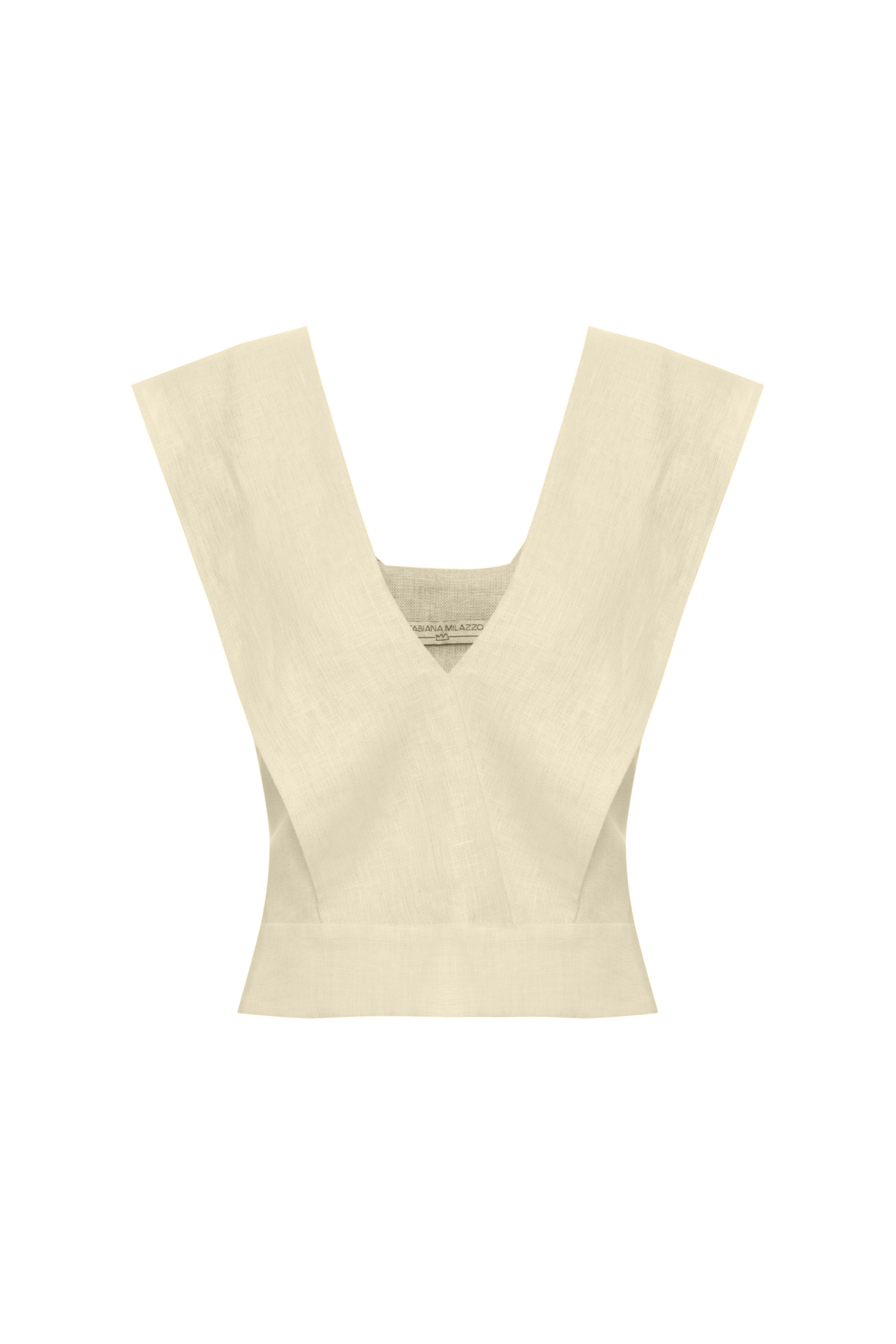 Blusa Linho Transpassada Decote Em V