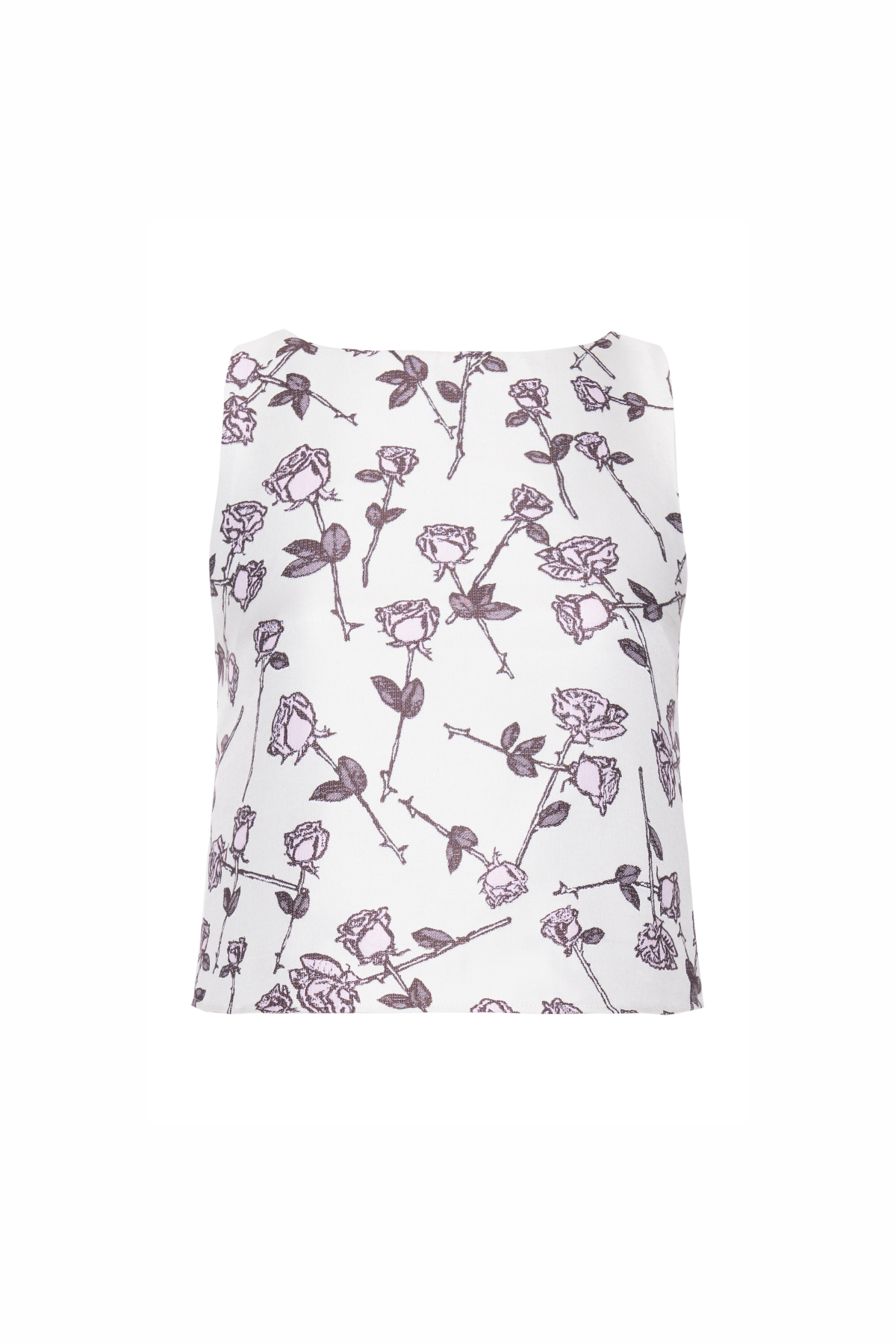 Blusa Sem Mangas Jacquard UK