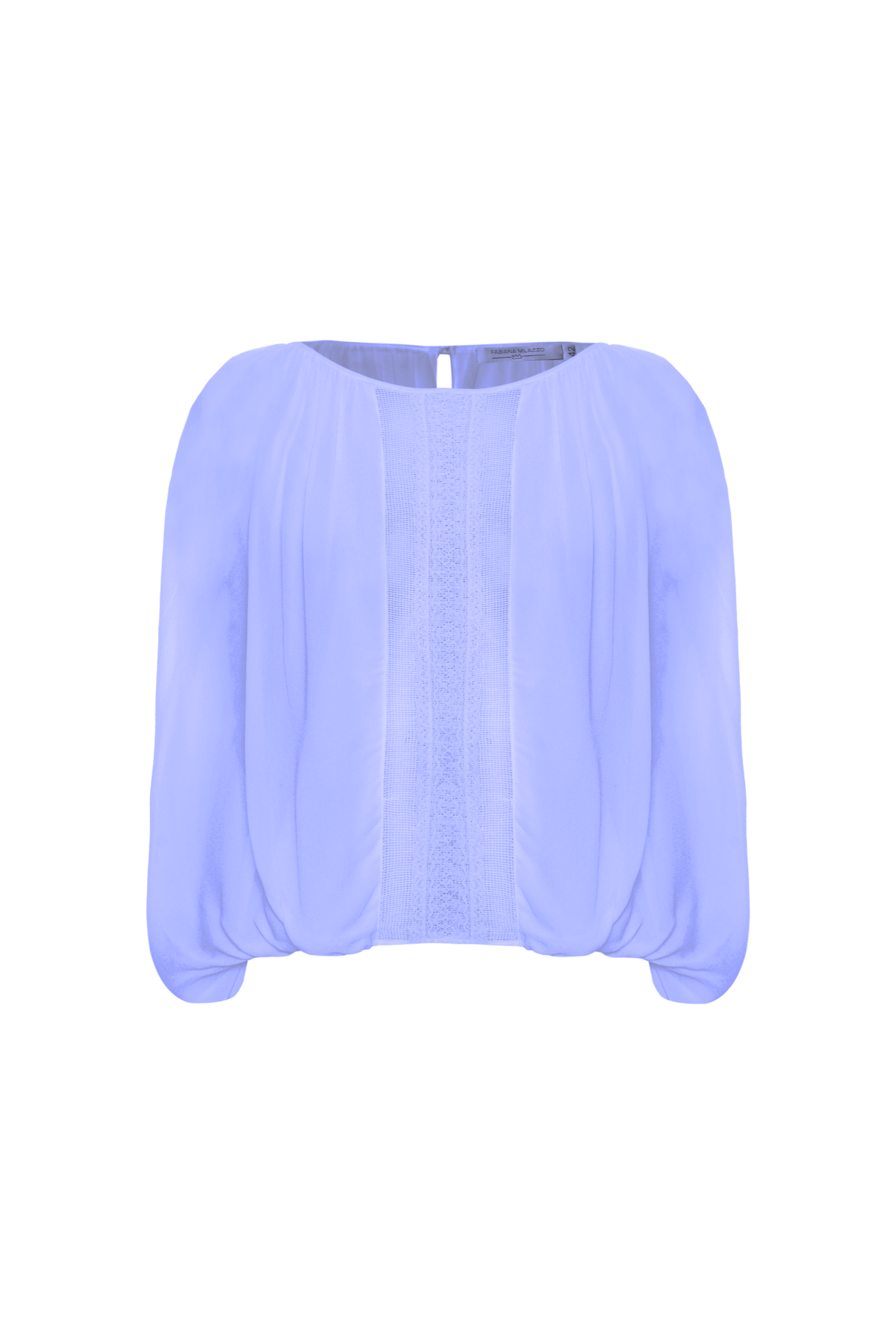 Blusa Ampla Mangas Longas E Patchwork Rendas