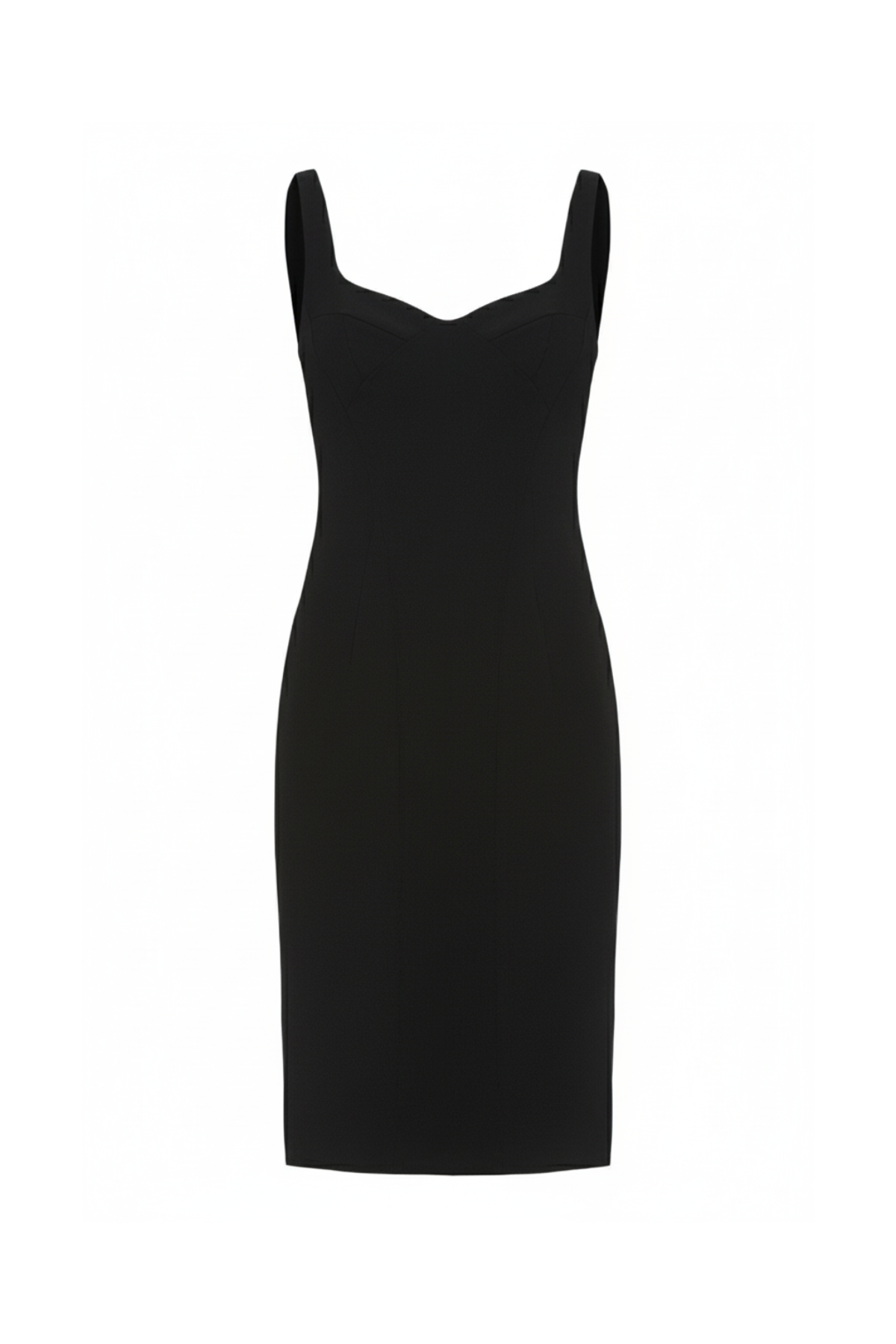 Vestido Midi de Crepe com Recortes