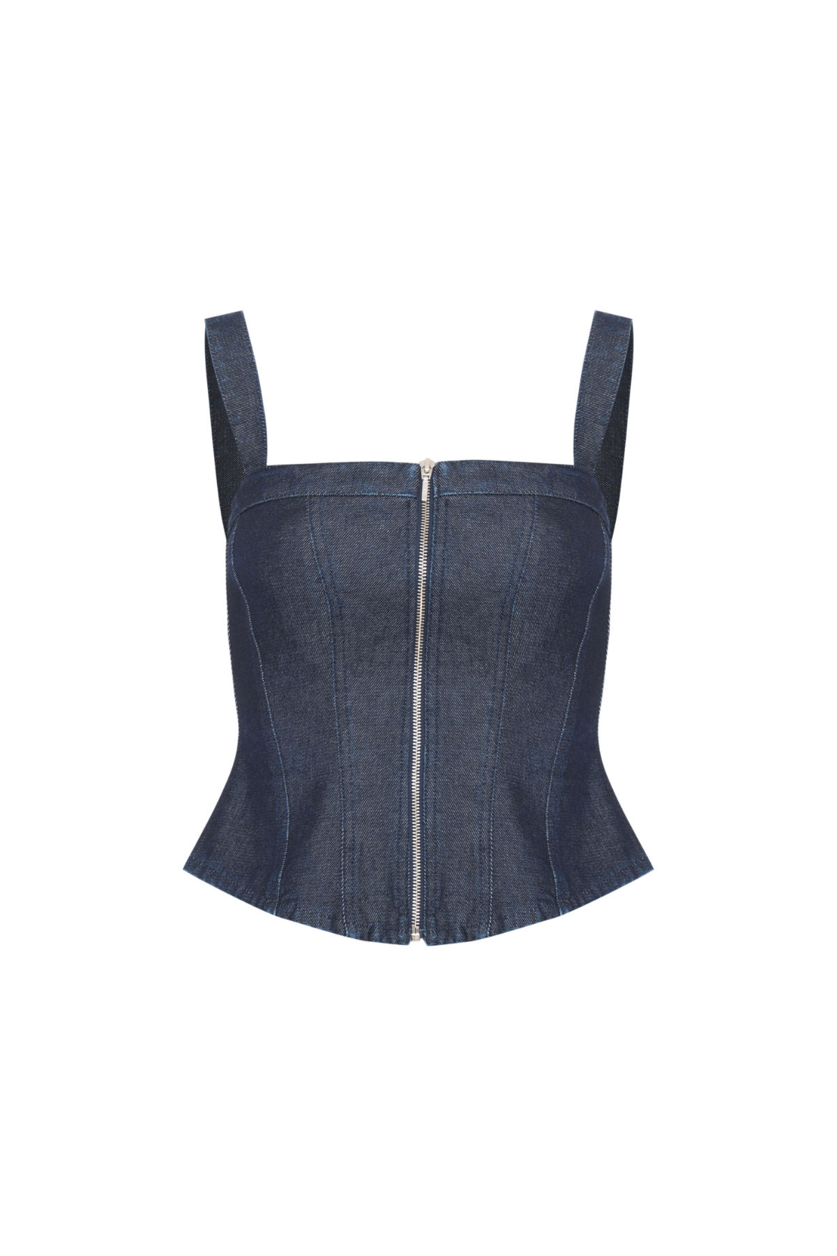 Top Jeans Zíper Frontal