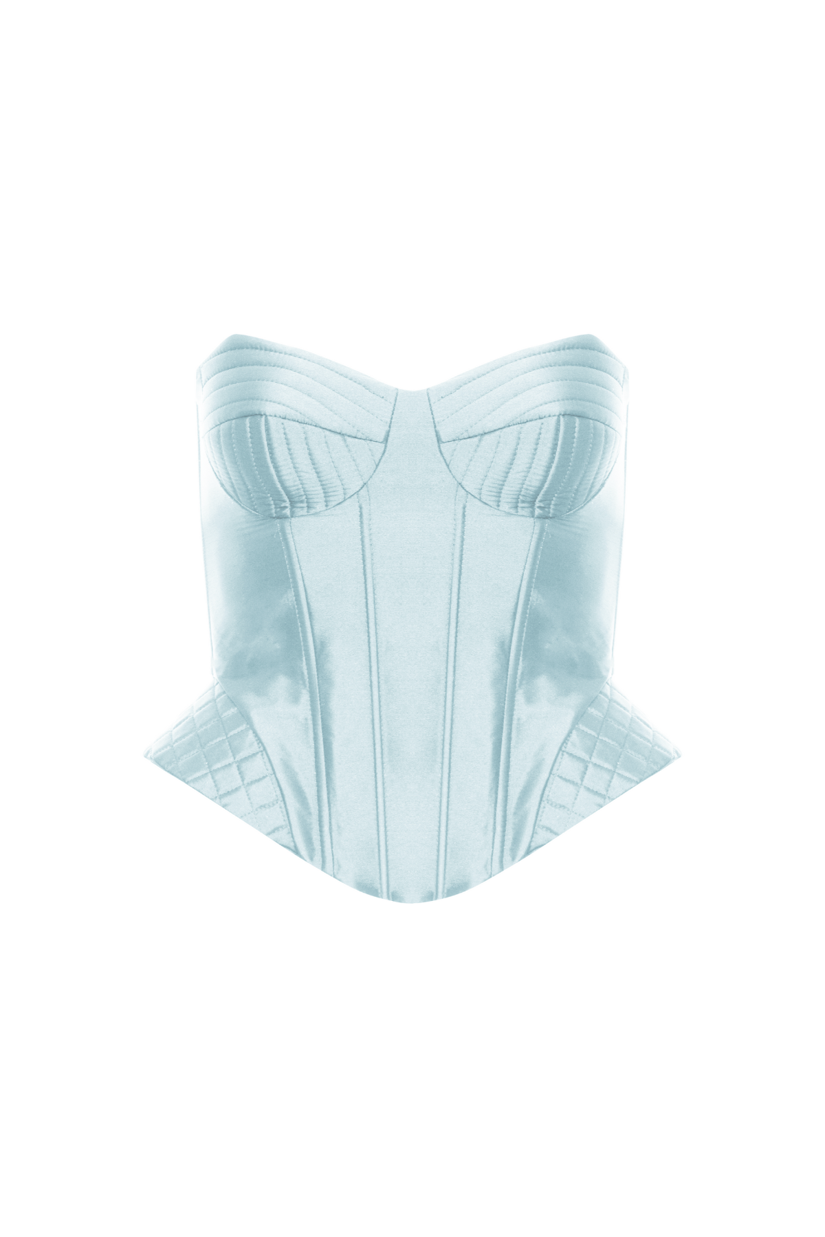 Corset Estruturado Pespontado Em Tafetá