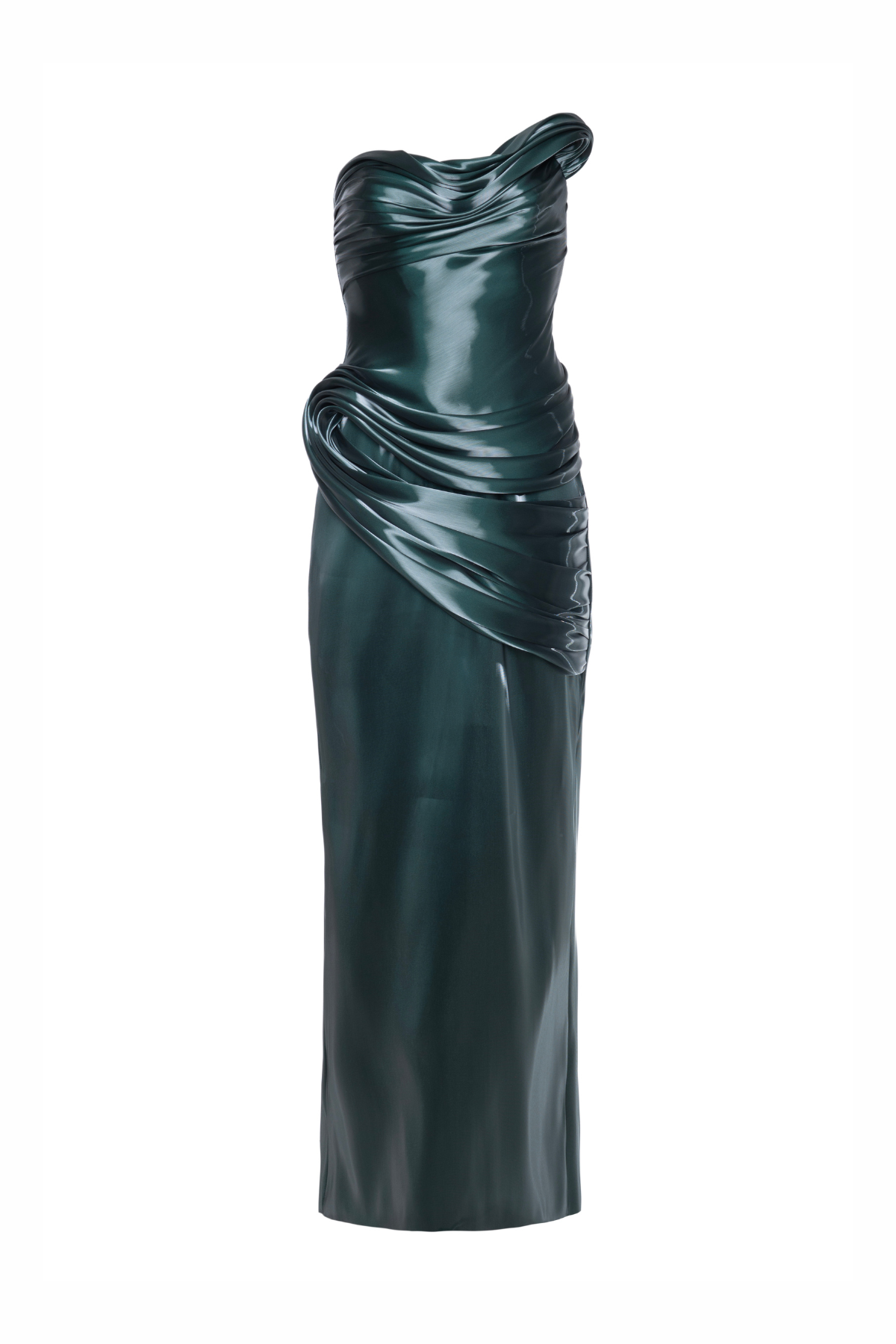 Vestido Liquid Decote Assimétrico Drapeado