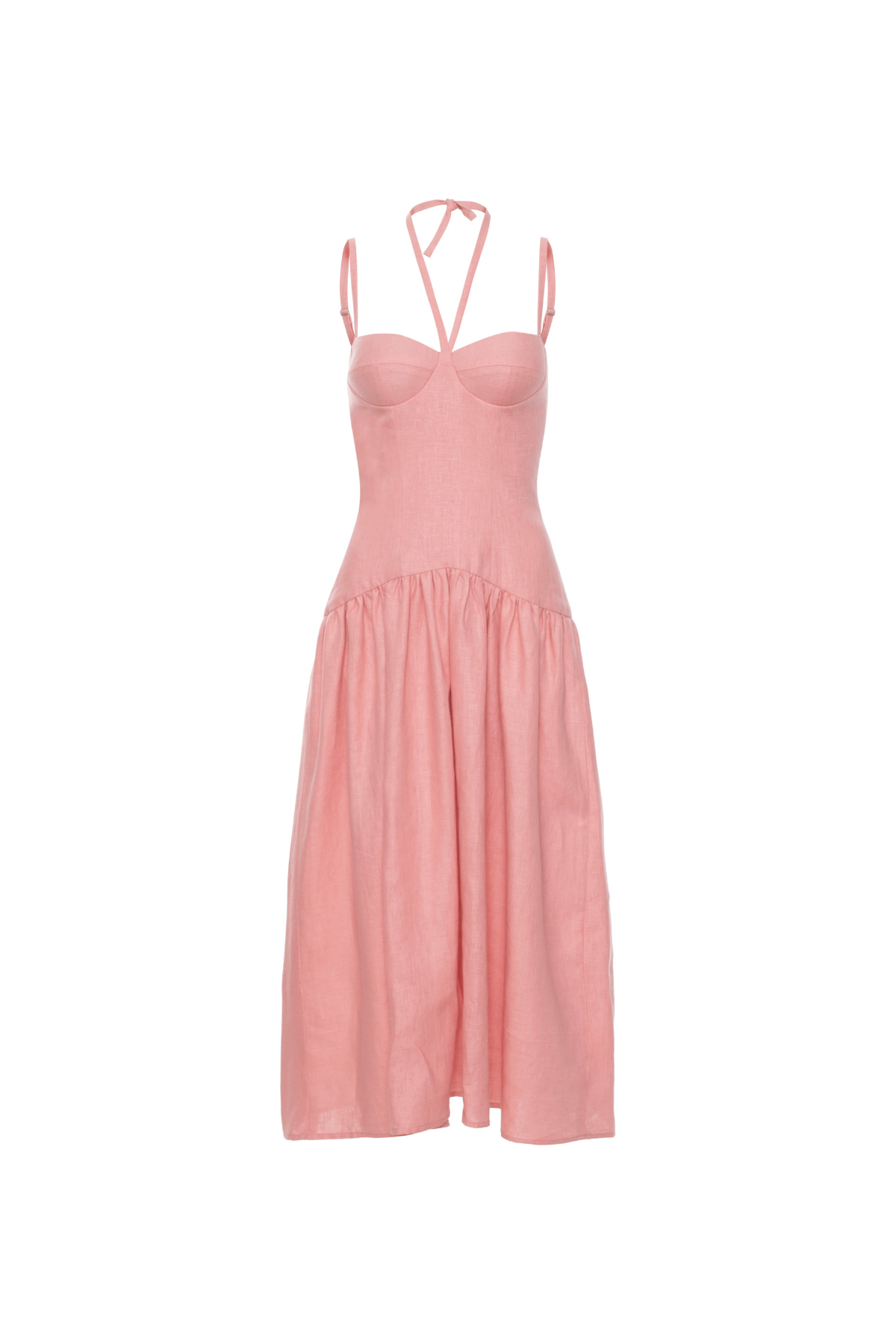 Vestido Mídi Corselet Linho