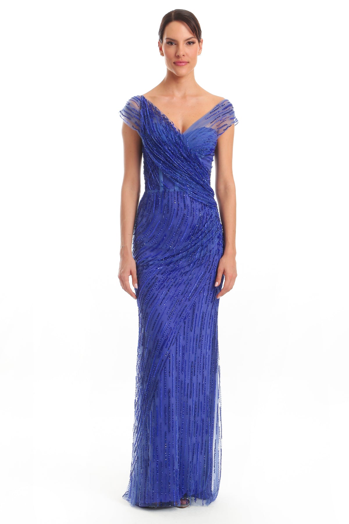 Vestido Longo Ombro Só Tule Bordado – Fabiana Milazzo