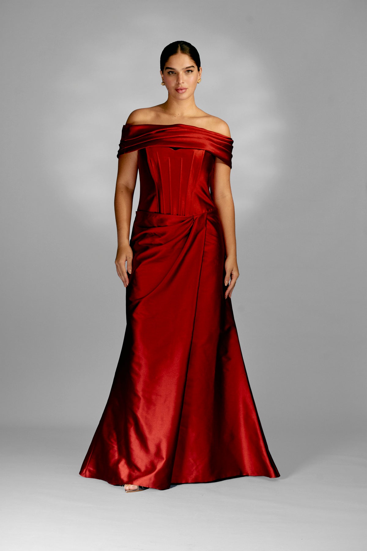Vestido Zibeline Longo Ombro A Ombro