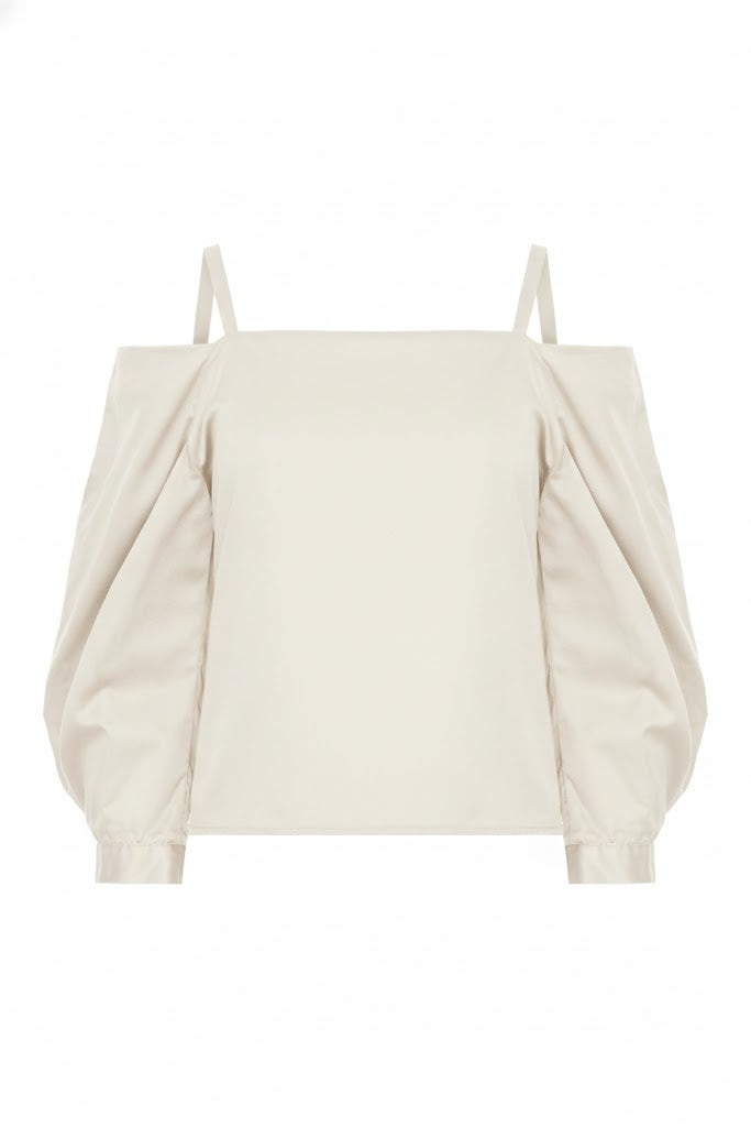 Blusa Ombro A Ombro Cotton Acetinado