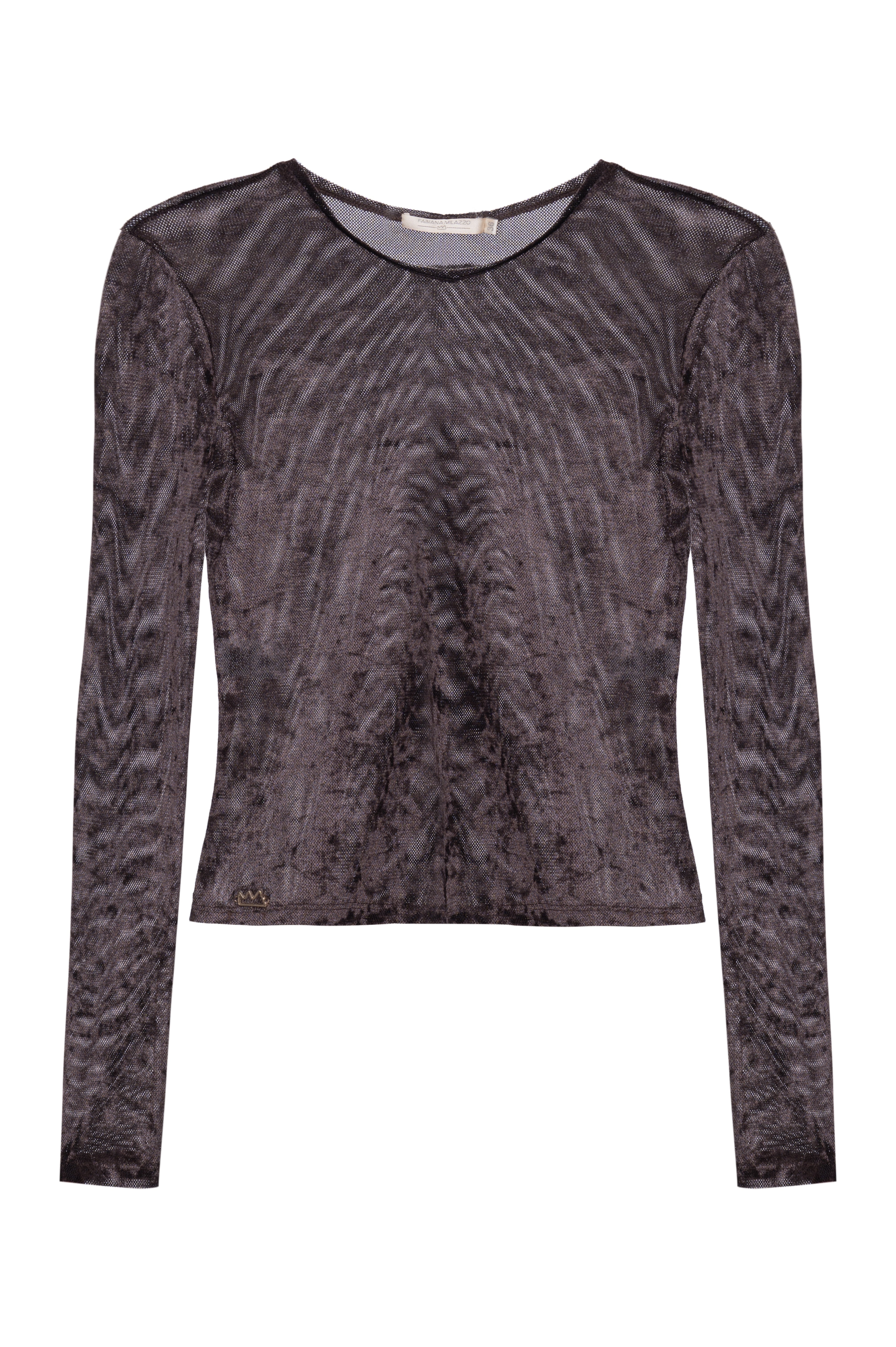 Blusa Manga Longa Tule Veludo