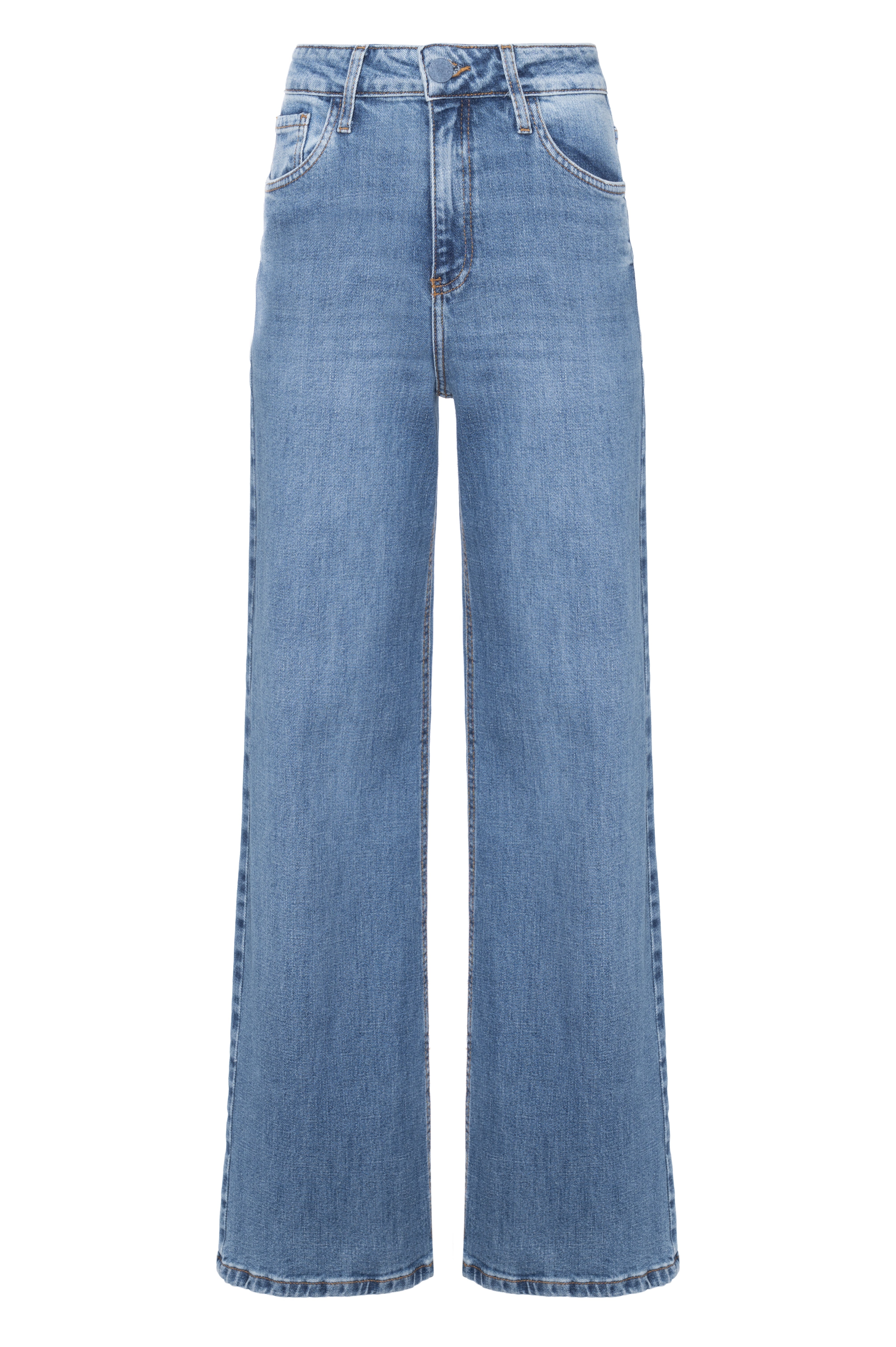 Calça Jeans Cintura Alta Reta