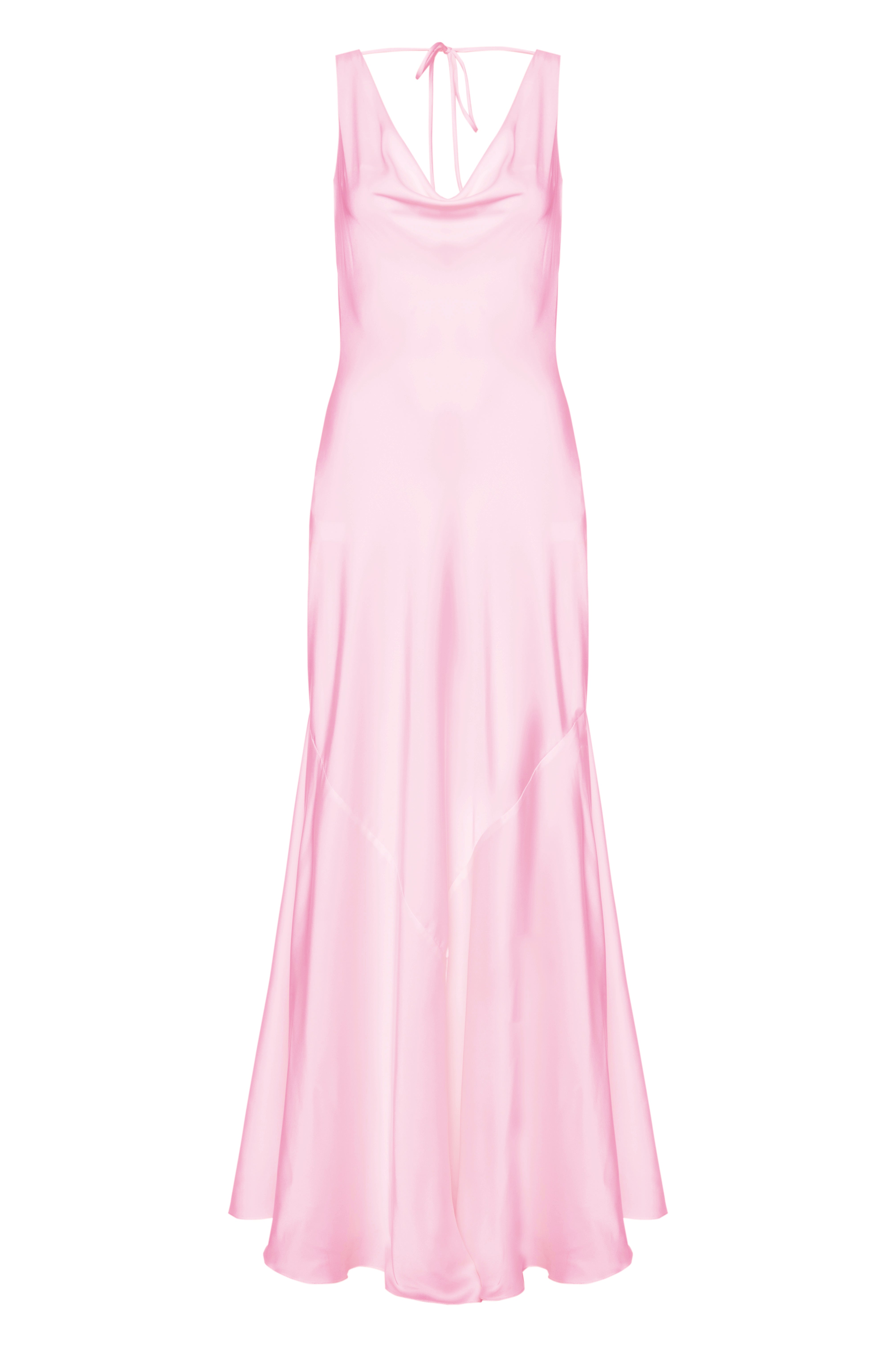 Vestido Slip Dress Cetim Lanvin