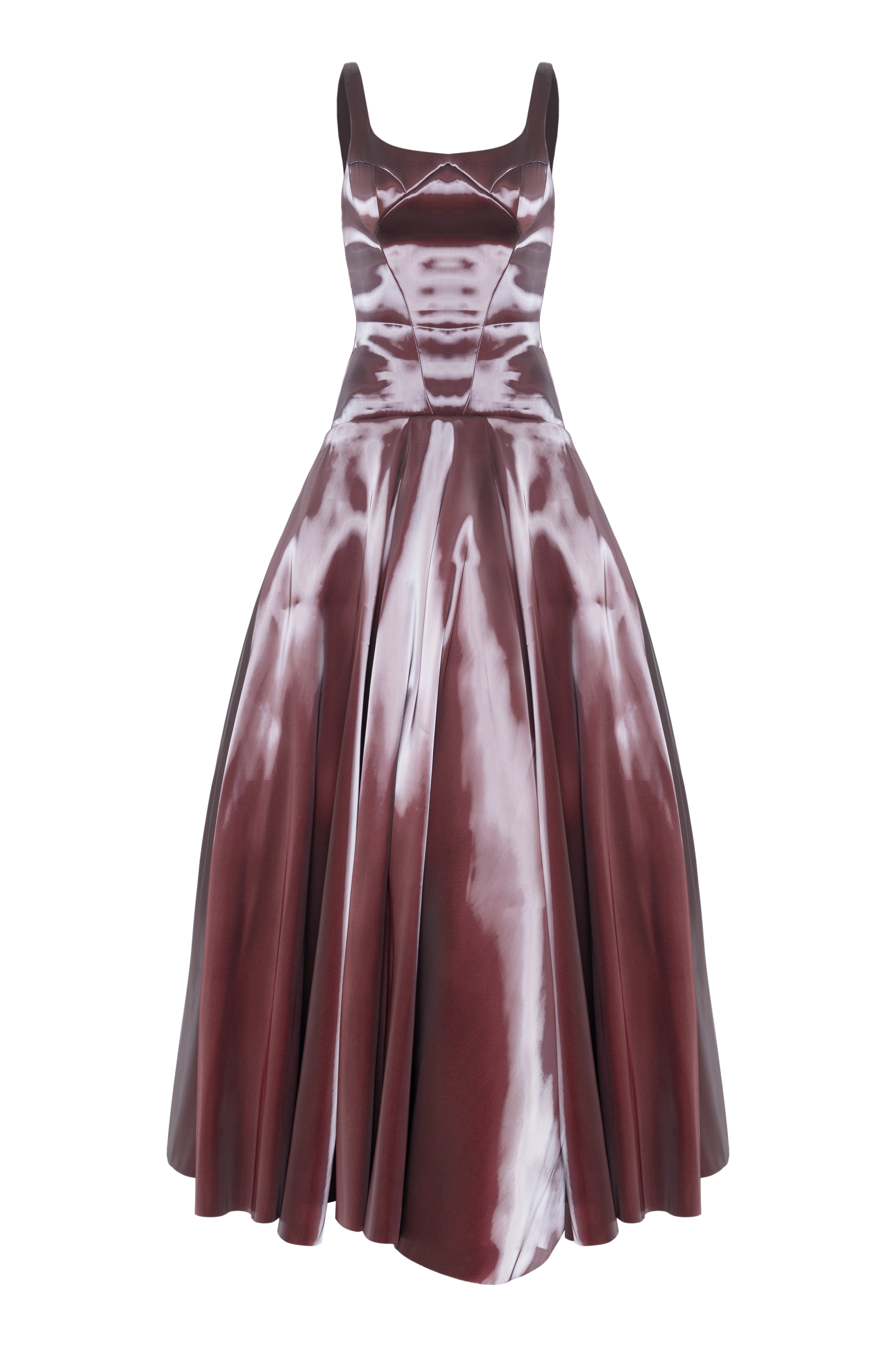 Vestido Longo Liquid Saia Volumosa