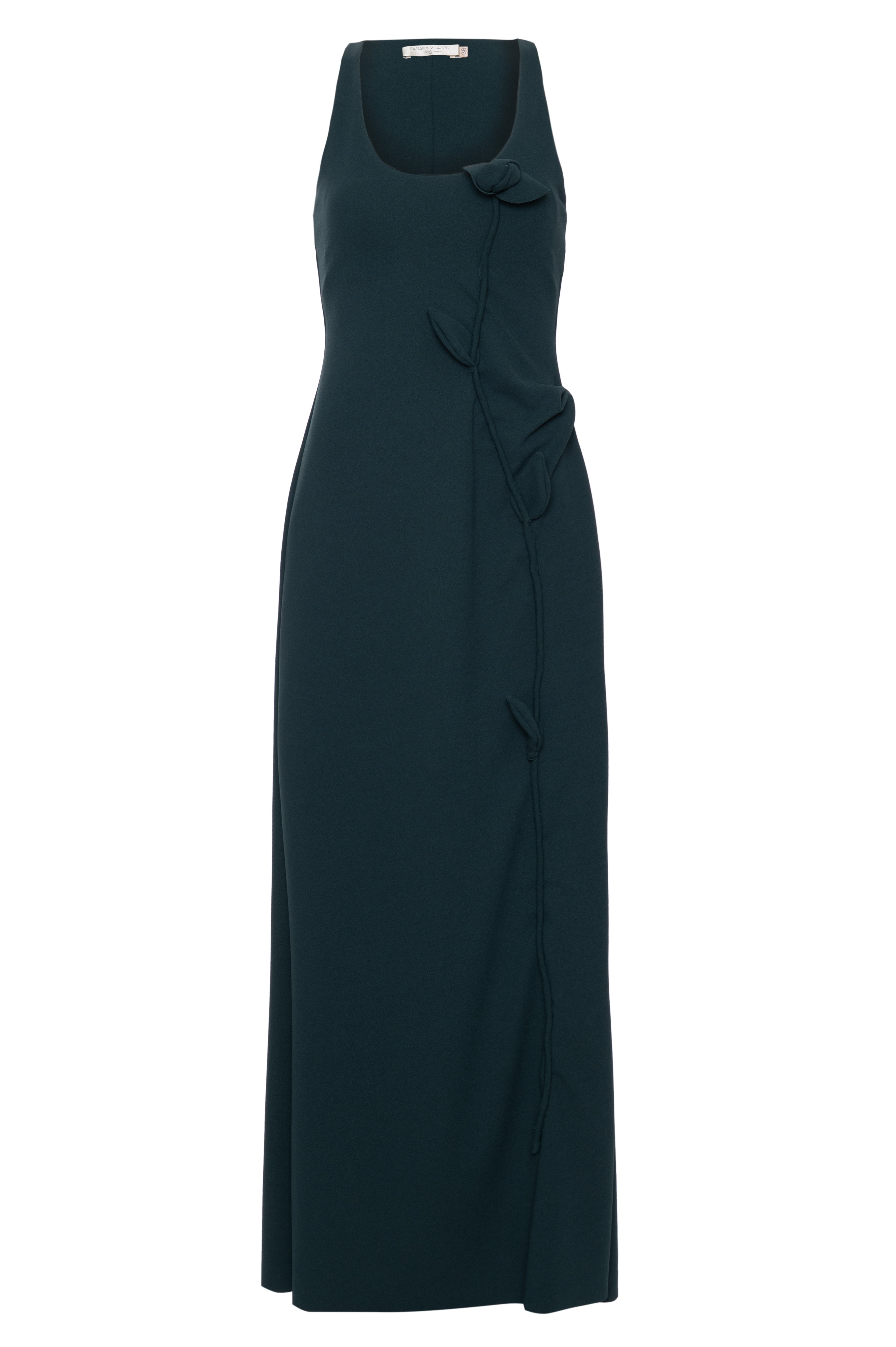 Vestido Longo Malha Crepe Decote Nadador