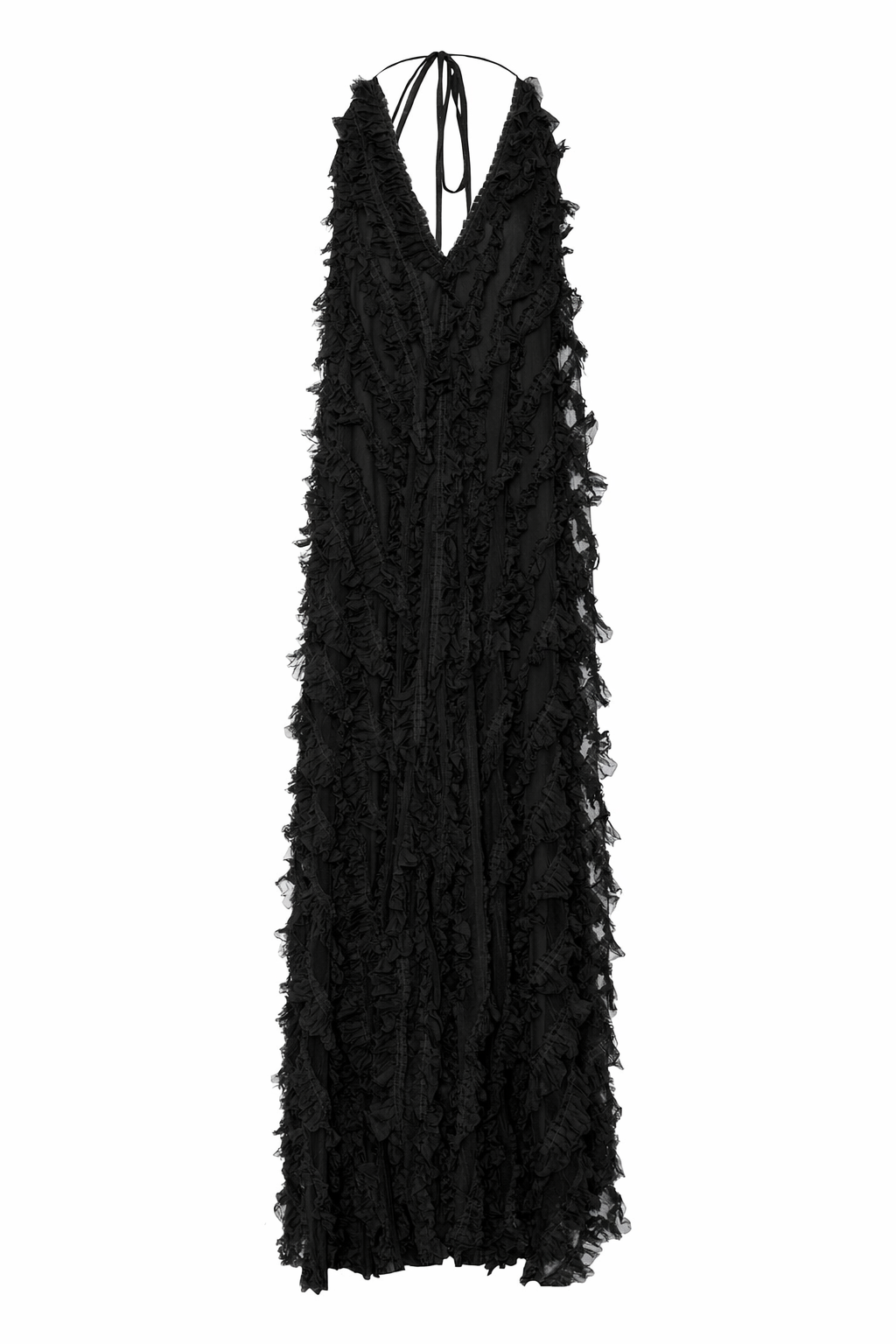 Vestido Longo Tule Damma Decote Em V