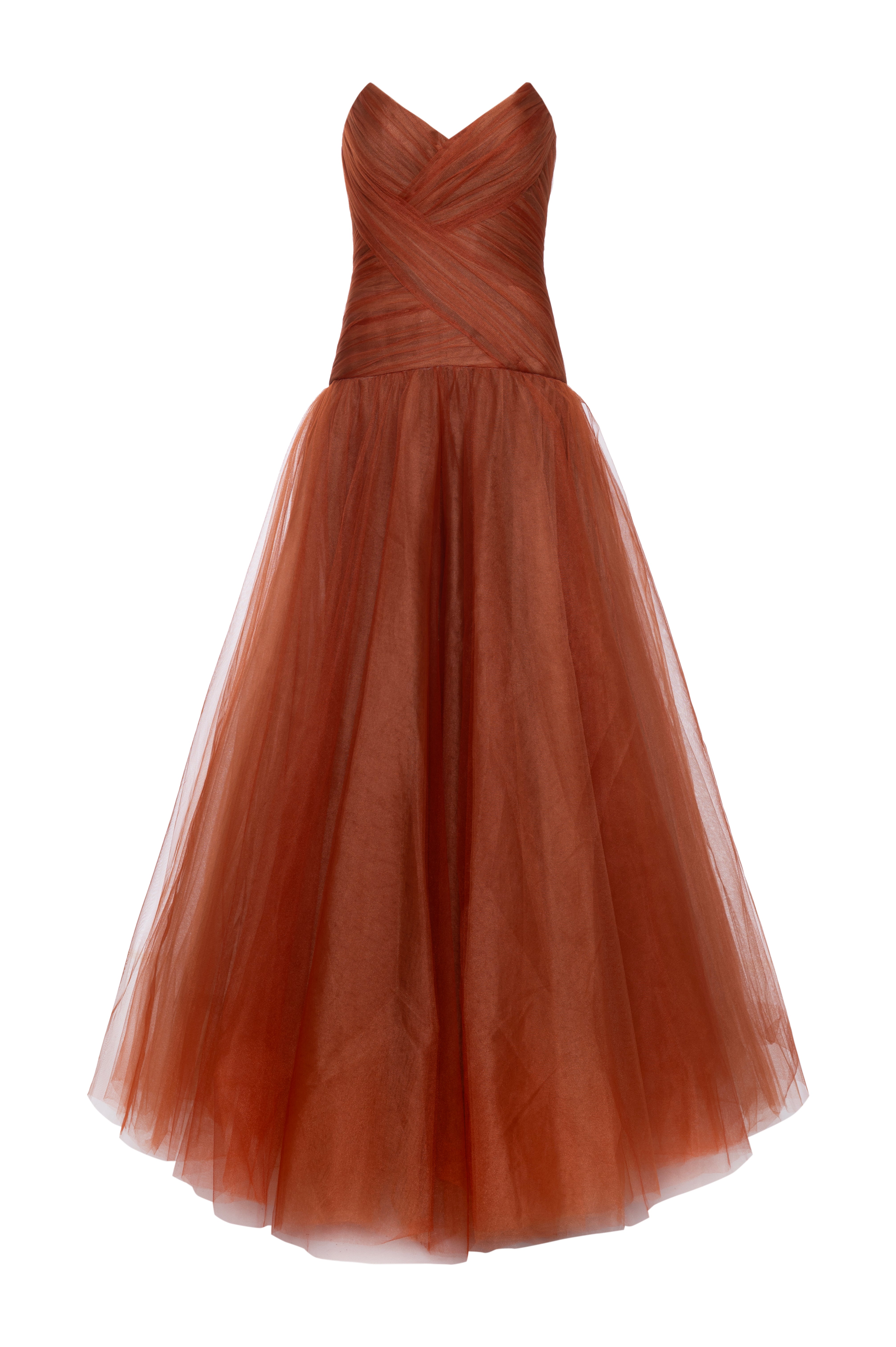 Vestido Longo Tule Cristal Drapeado PRE ORDER 15 DIAS