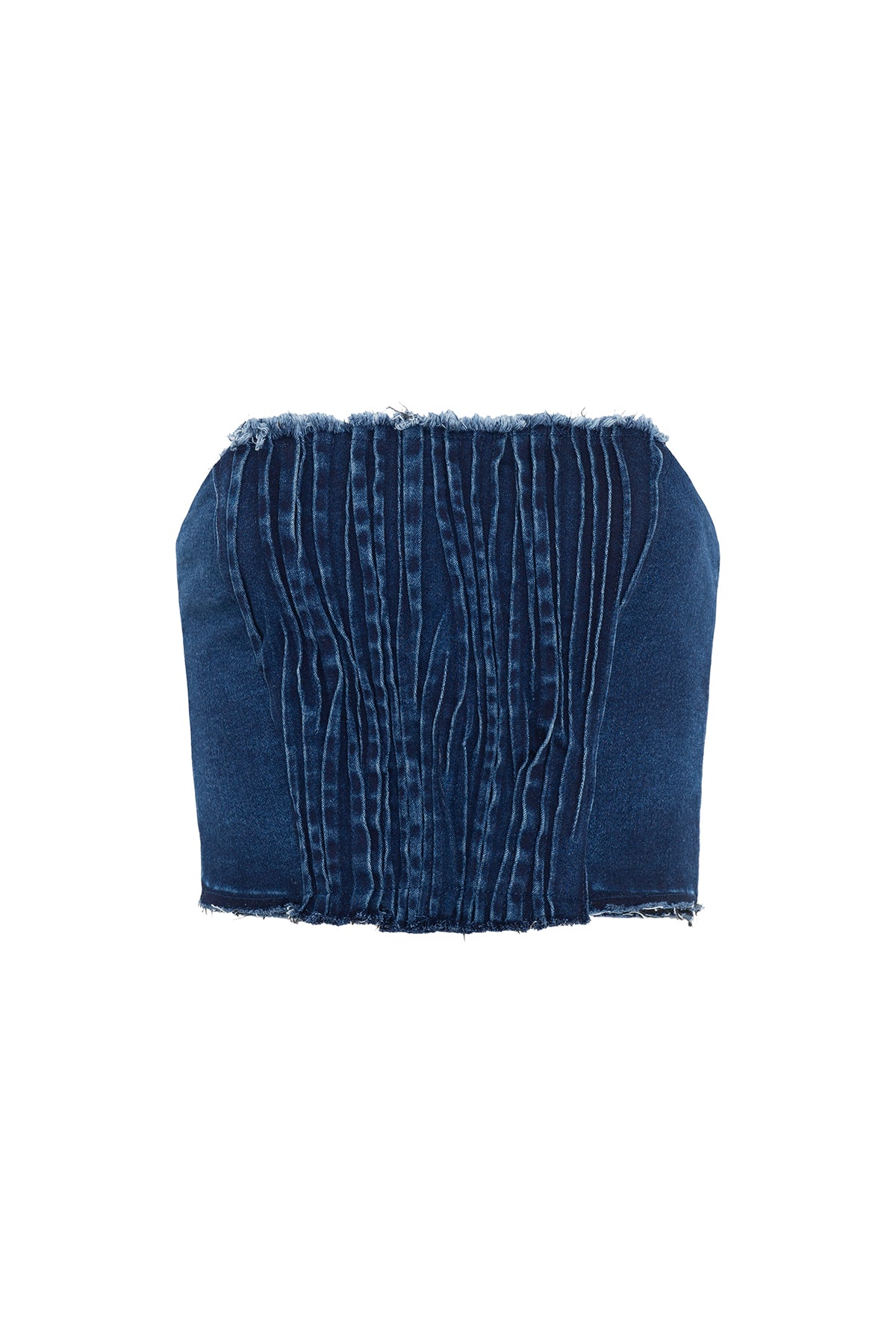 Corselet Nervuras de Moletom Jeans