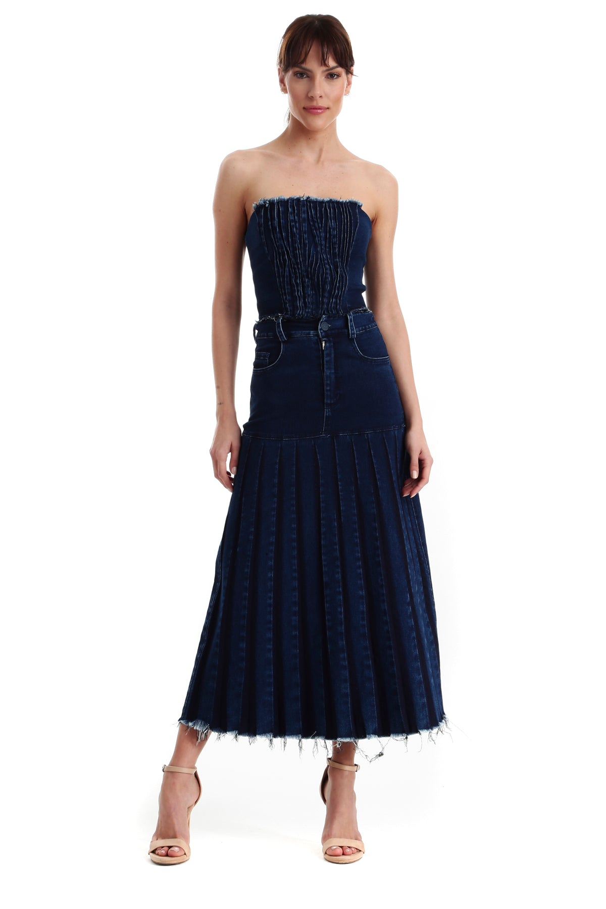 Saia Midi Jeans