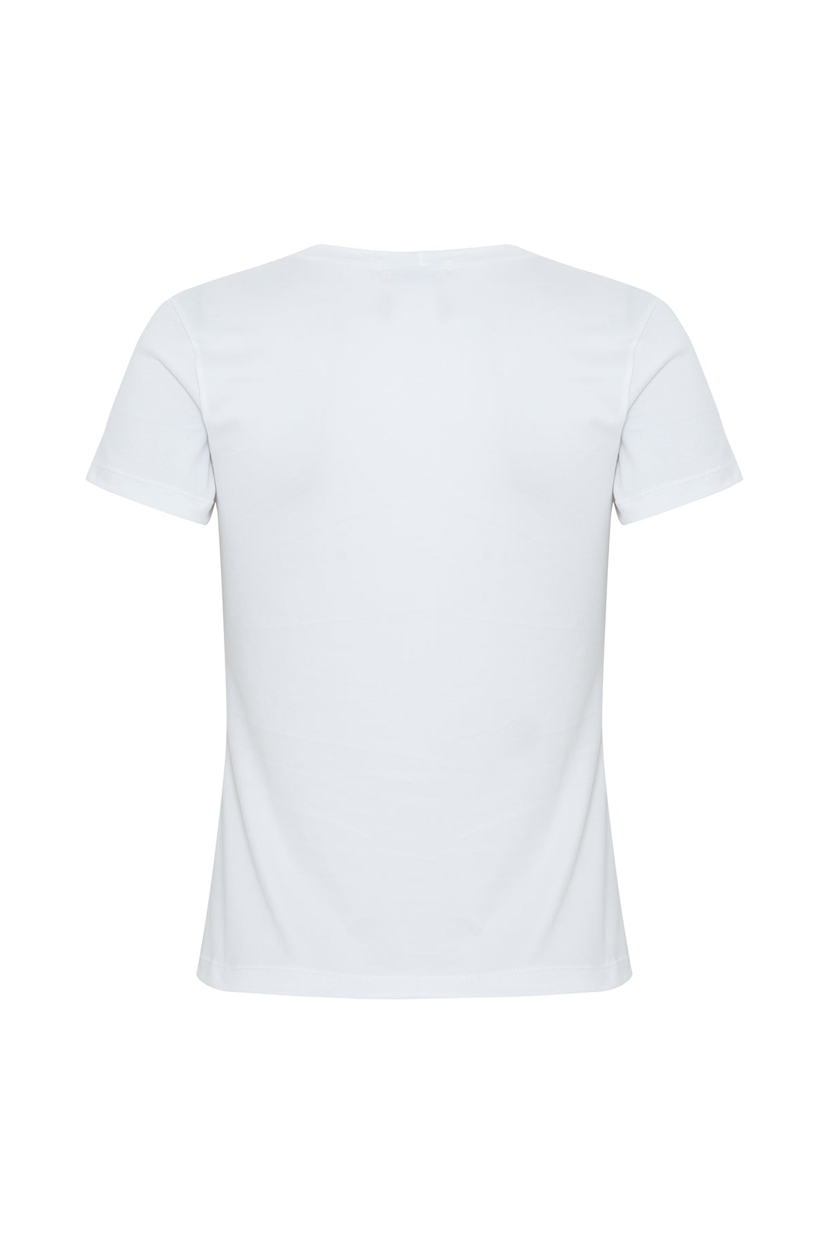 T-Shirt Gola Redonda Bordada