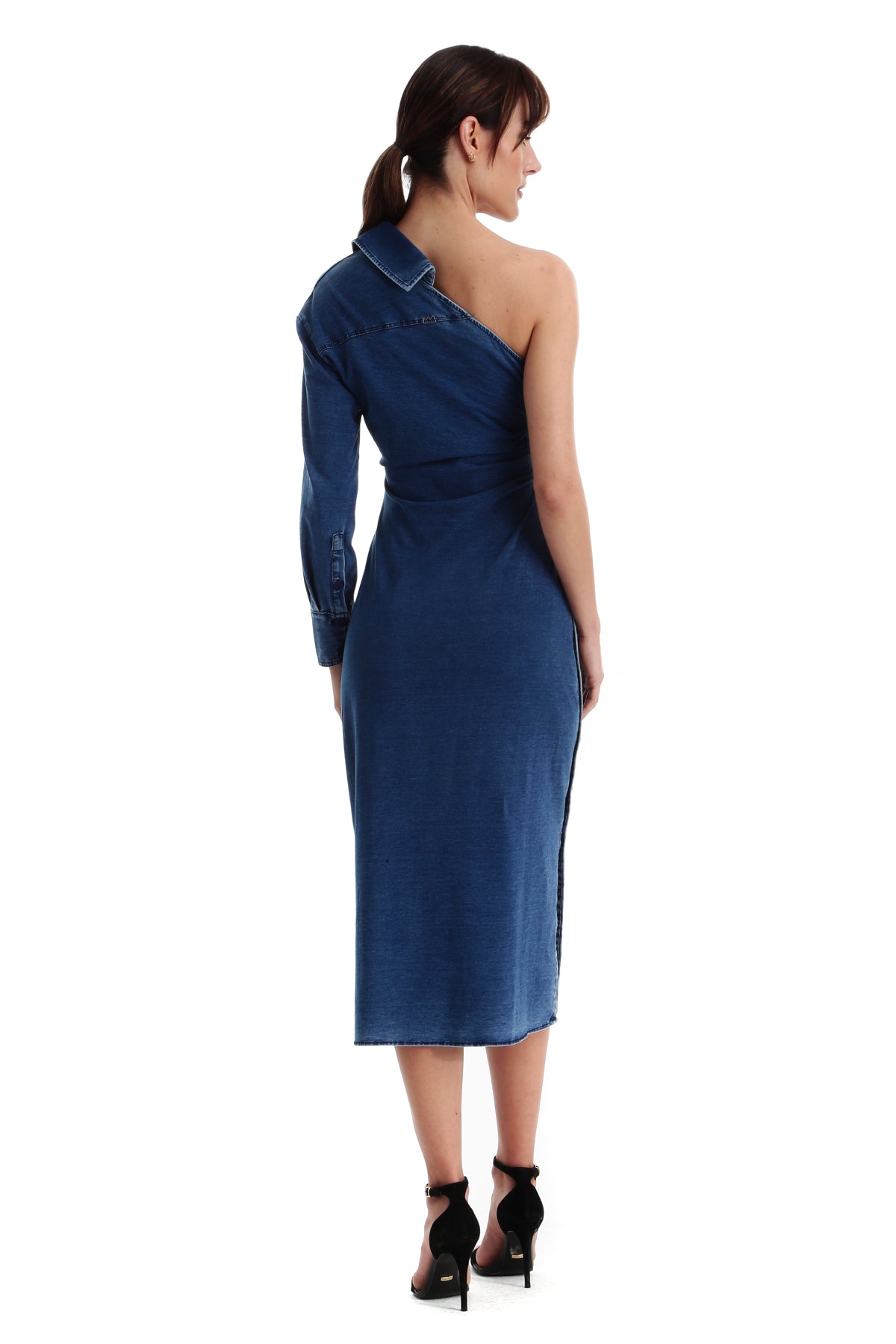 Vestido Denim Camisa Desconstruída