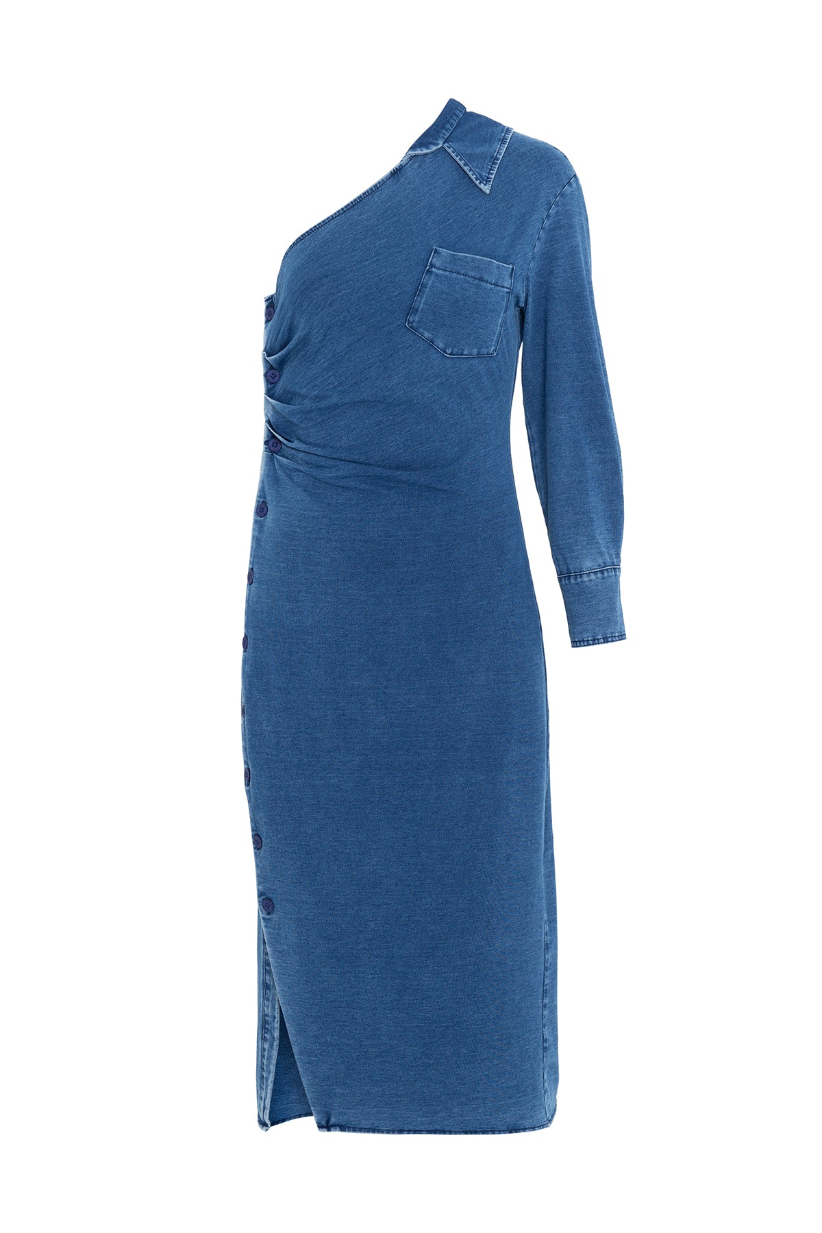 Vestido Denim Camisa Desconstruída
