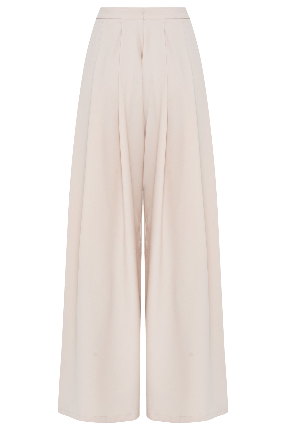 Calça Pantalona em Crepe com Pregas