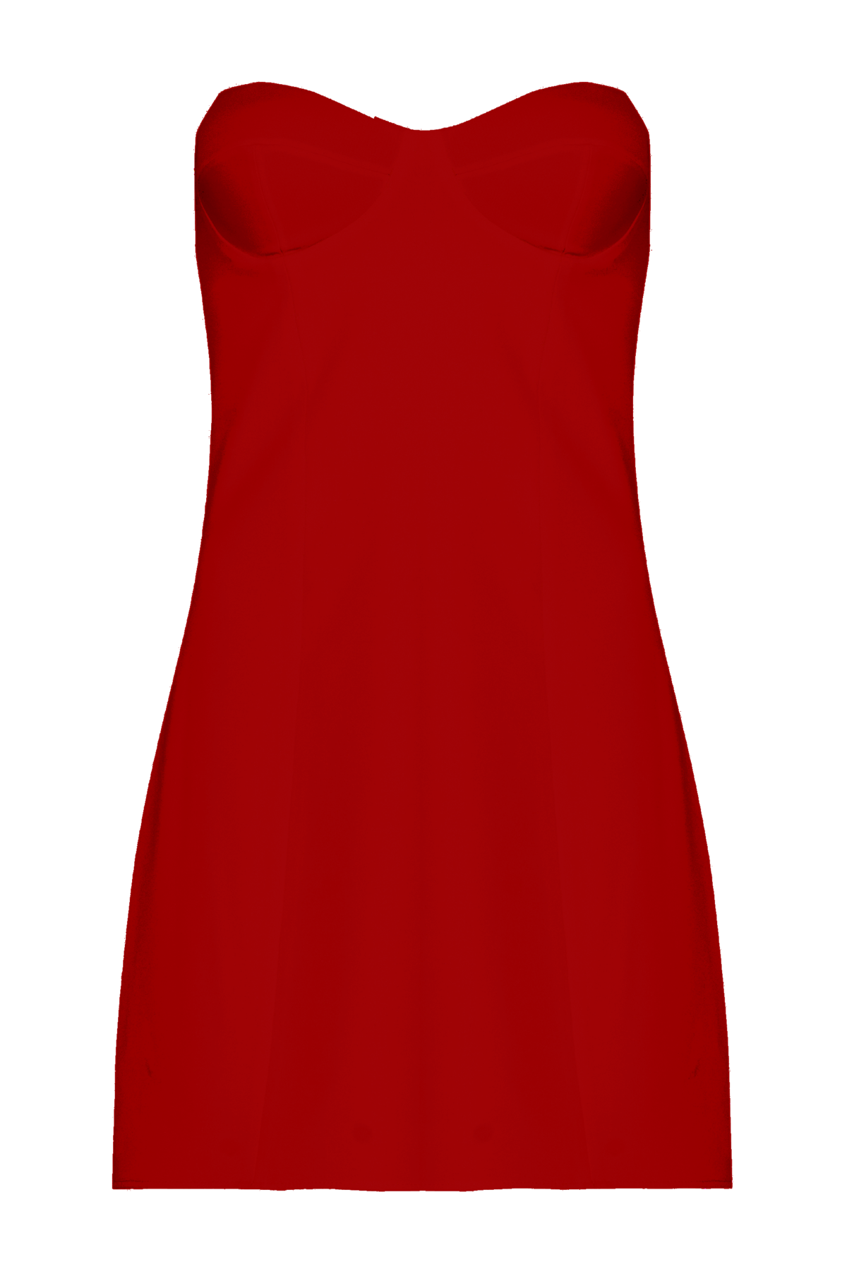 Vestido Curto Evasê Sem Alças