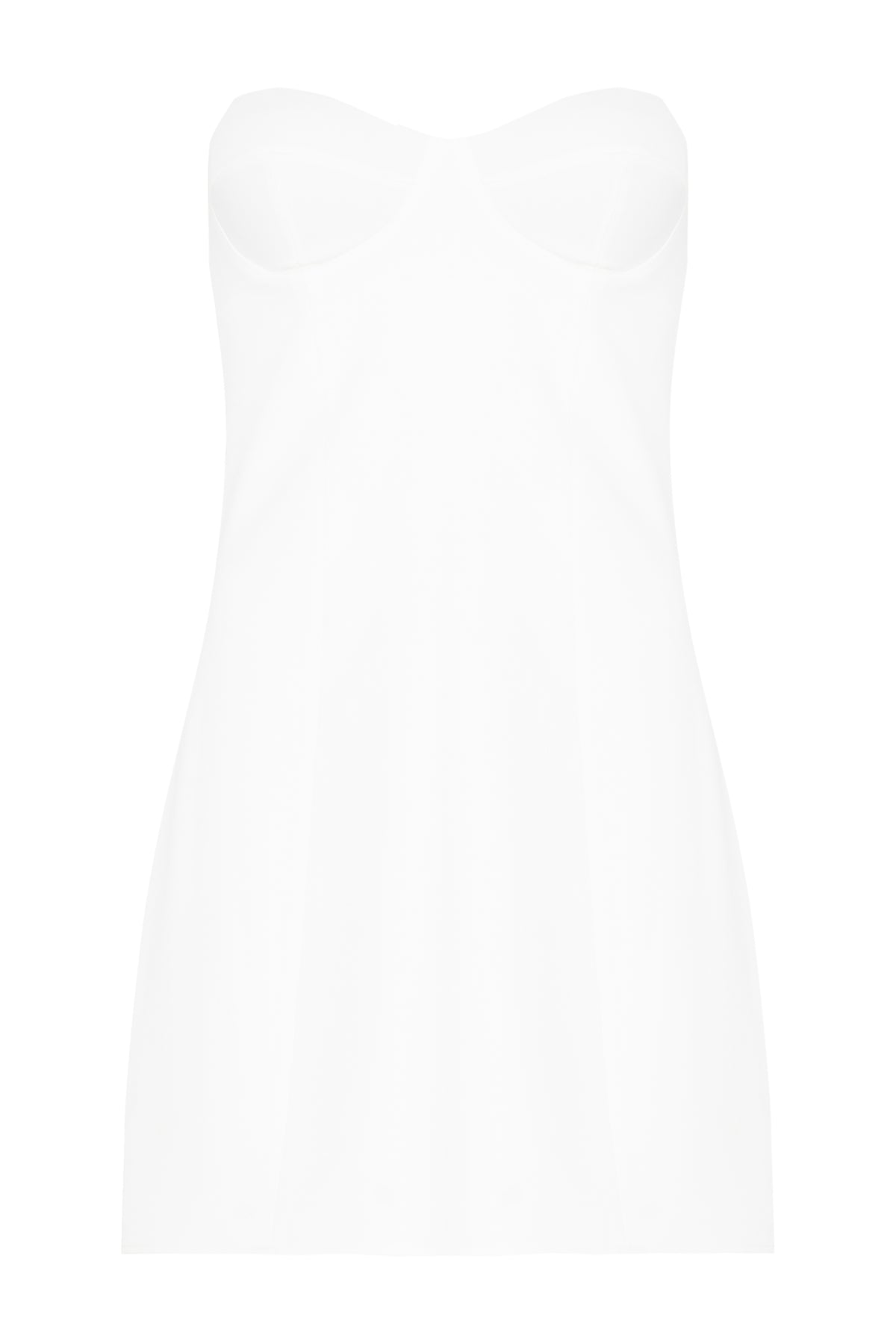 Vestido Curto Evasê Sem Alças