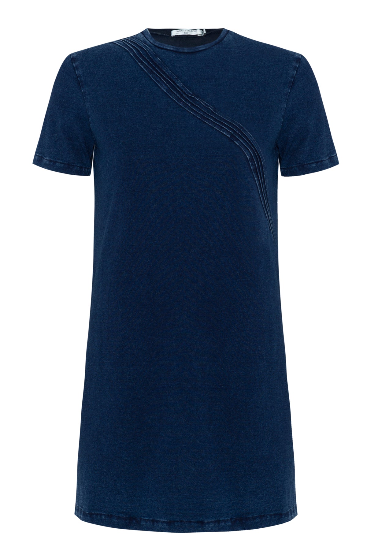 Vestido Denim Detalhe Ondas