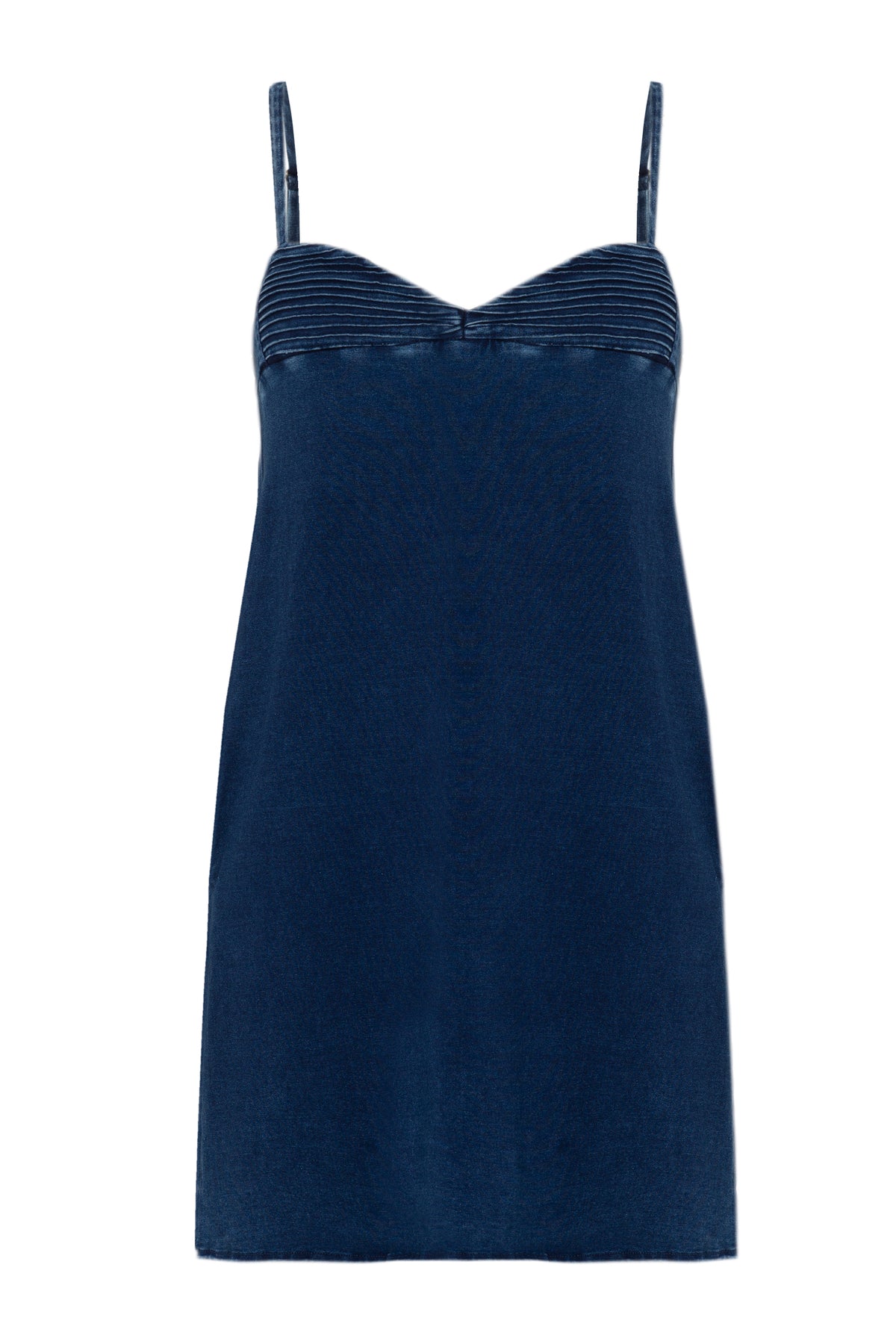 Vestido Mini Denim Alças Finas