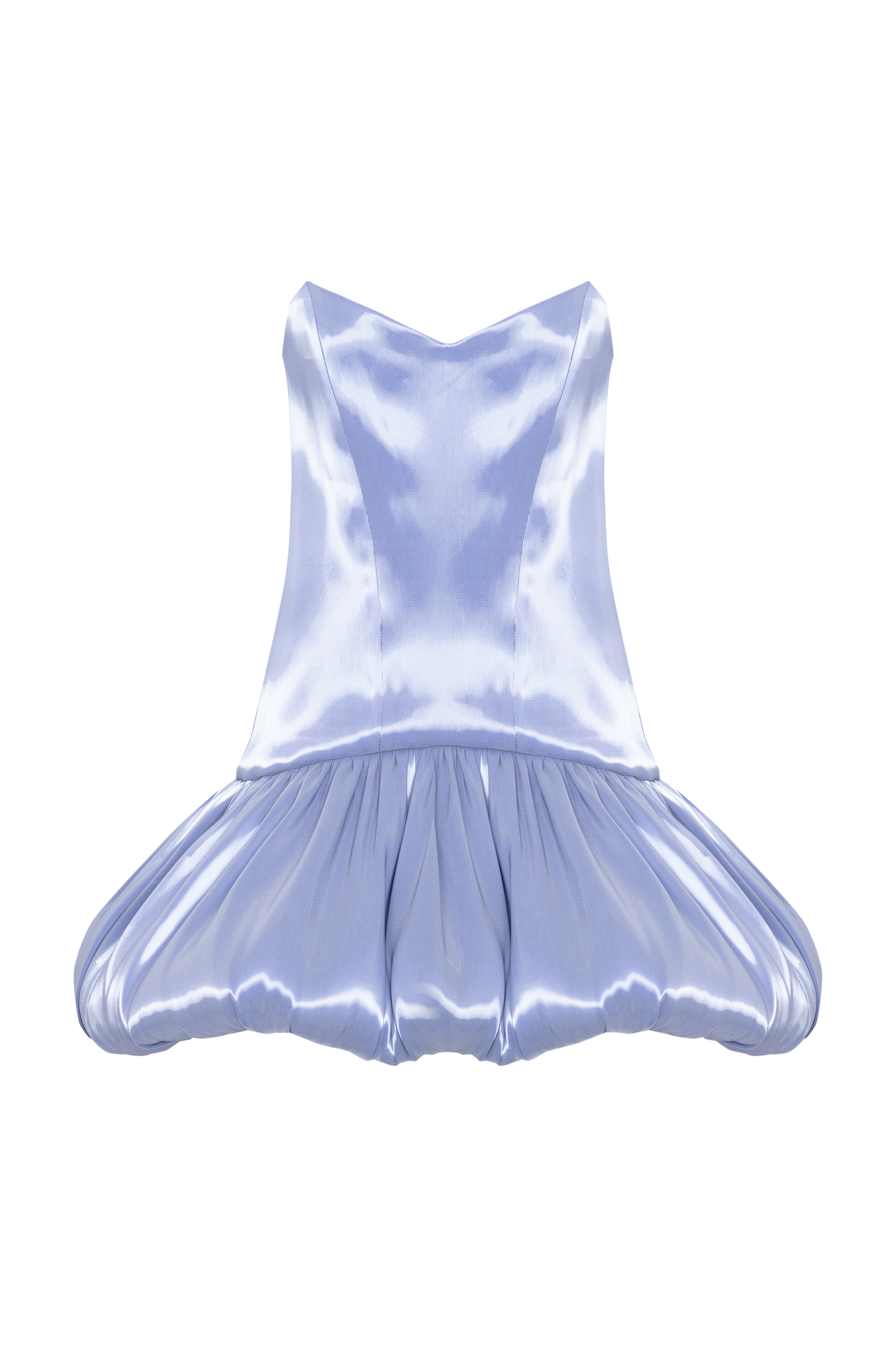 Vestido Curto Sem Alça Saia Balone
