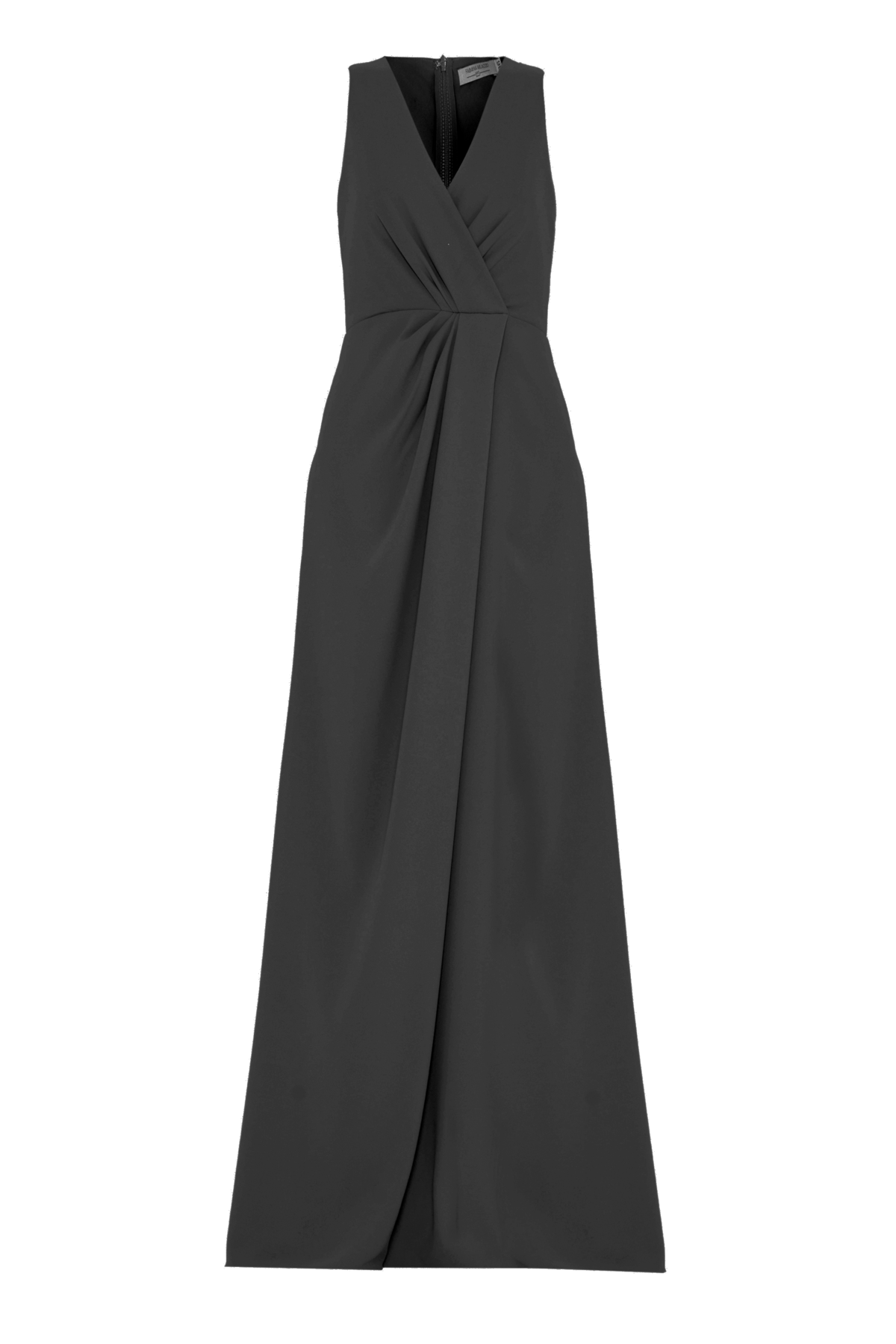Vestido Longo Crepe Decote Em V