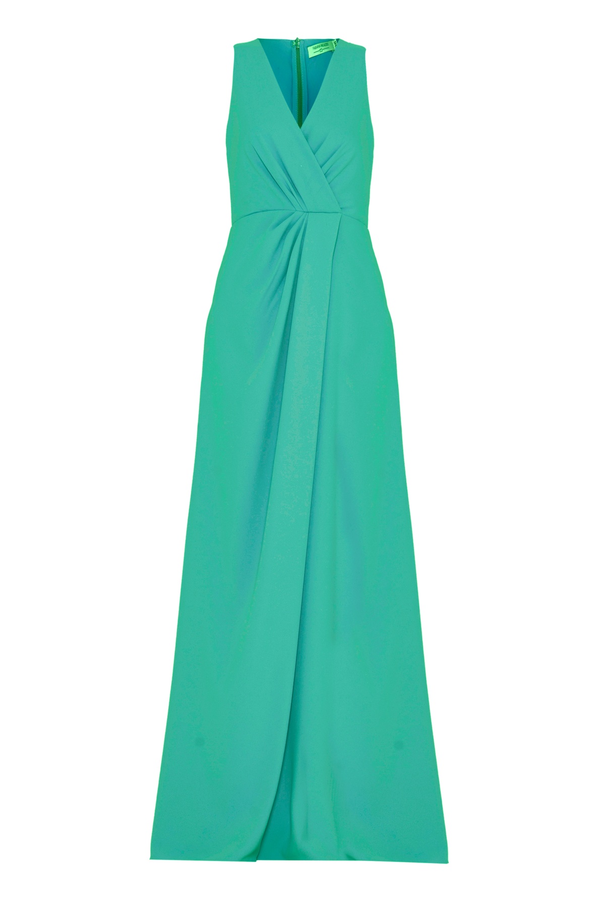 Vestido Longo Crepe Decote Em V