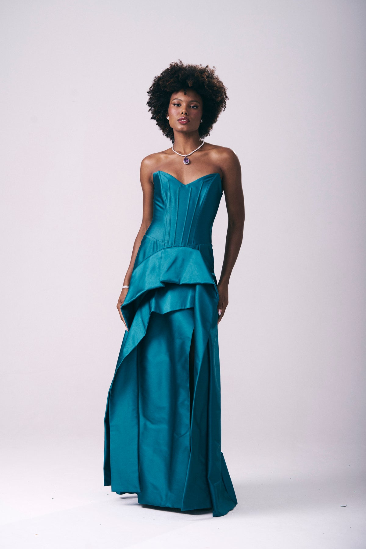 Vestido Longo Zibeline Ombro a Ombro