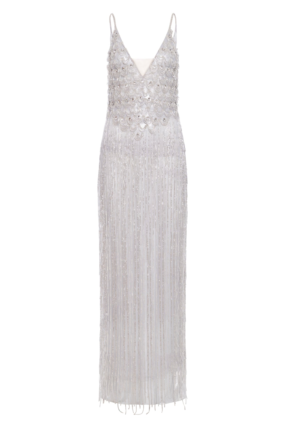 Vestido Longo Bordado Alças Finas PRE ORDER 20 DIAS