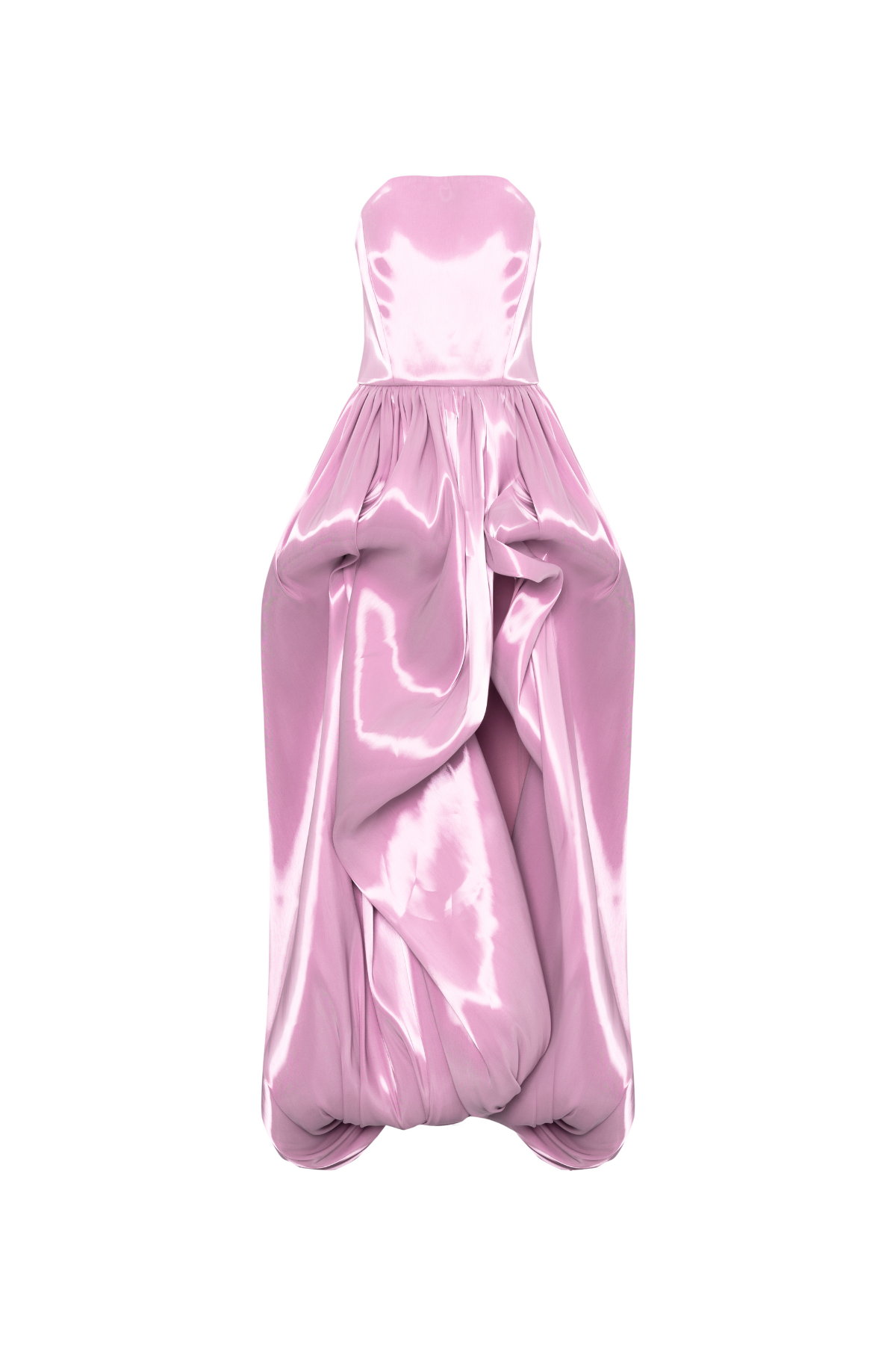 Vestido Longo Sem Alças Saia Balone