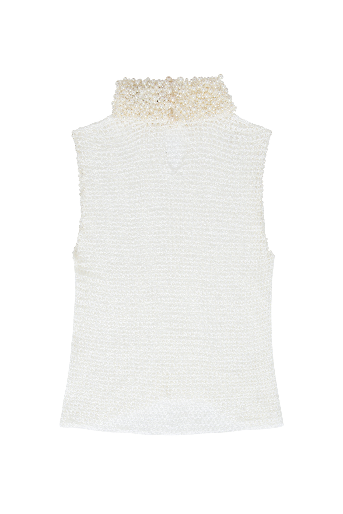 Blusa Crochê Gola Alta Bordada