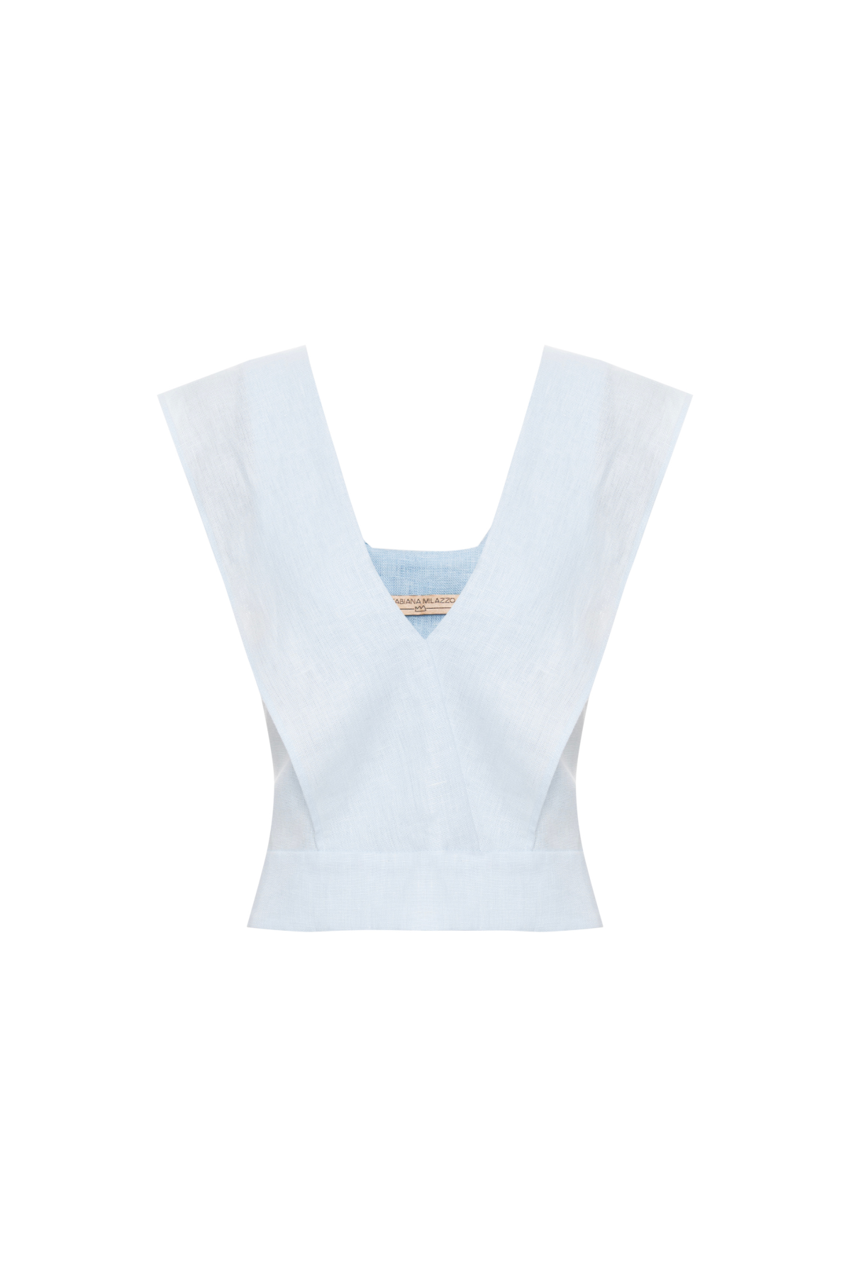 Blusa Linho Transpassada Decote Em V