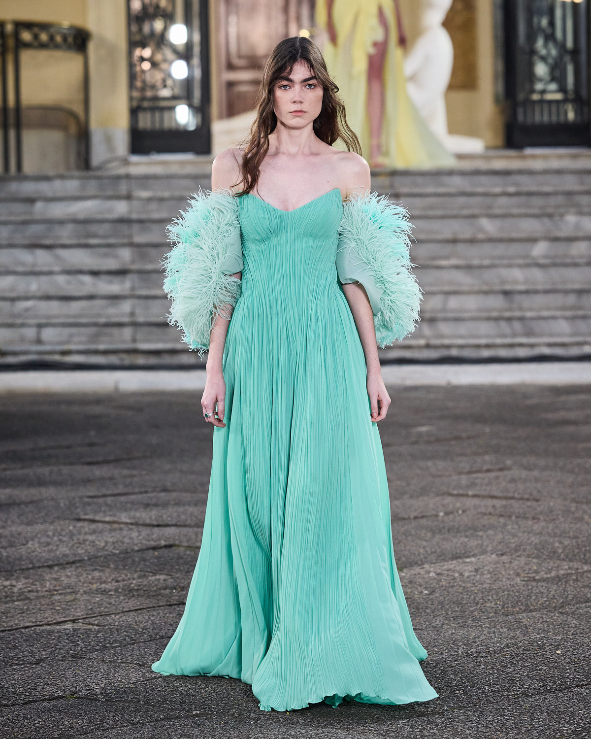 Vestido Longo Sem Alças Drapeado PRE ORDER 20 DIAS